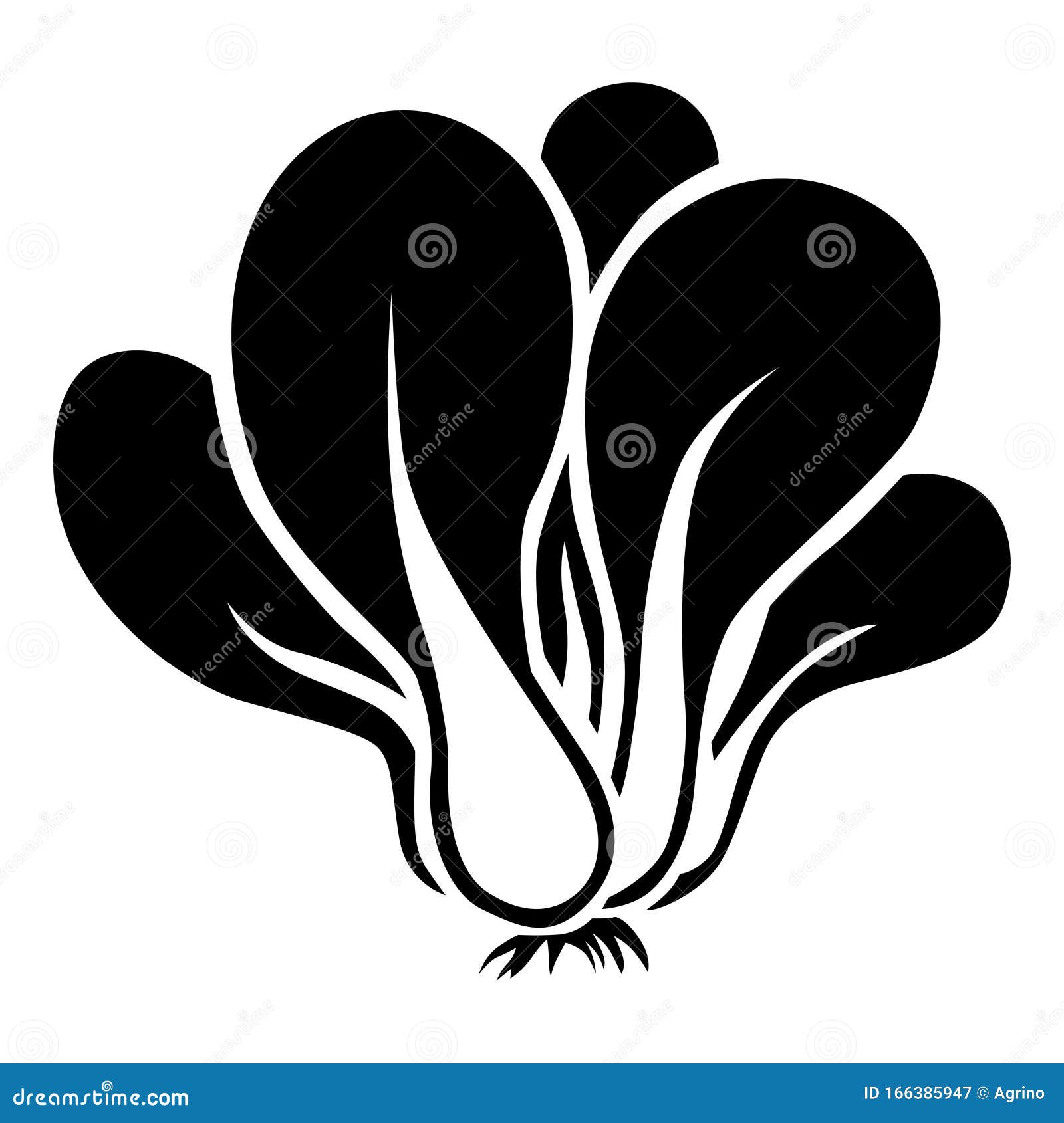 leaf cabbage pak choy silhouette icon