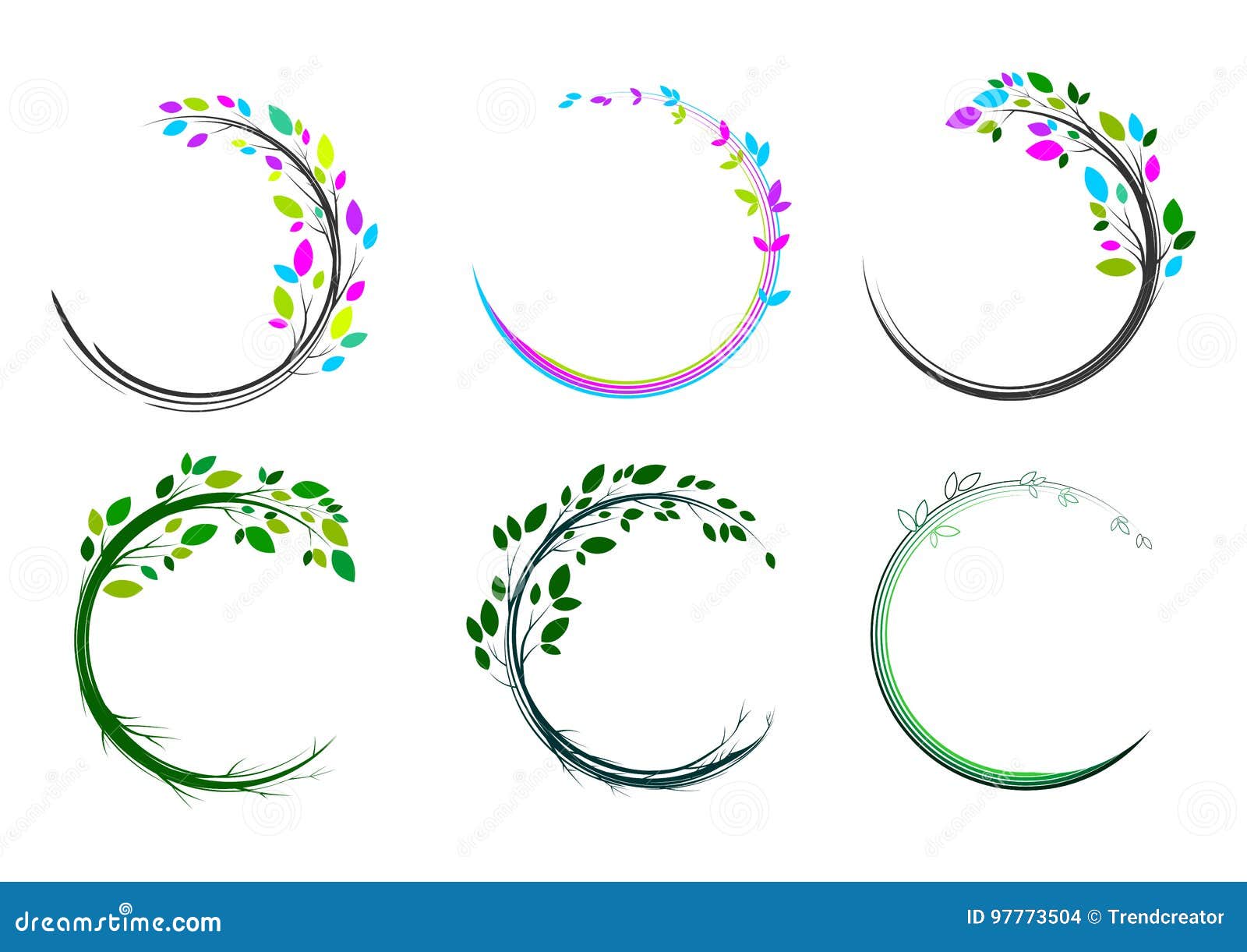 leaf circle logo,spa,massage,grass,icon,plant,education,yoga,health, and nature concept 
