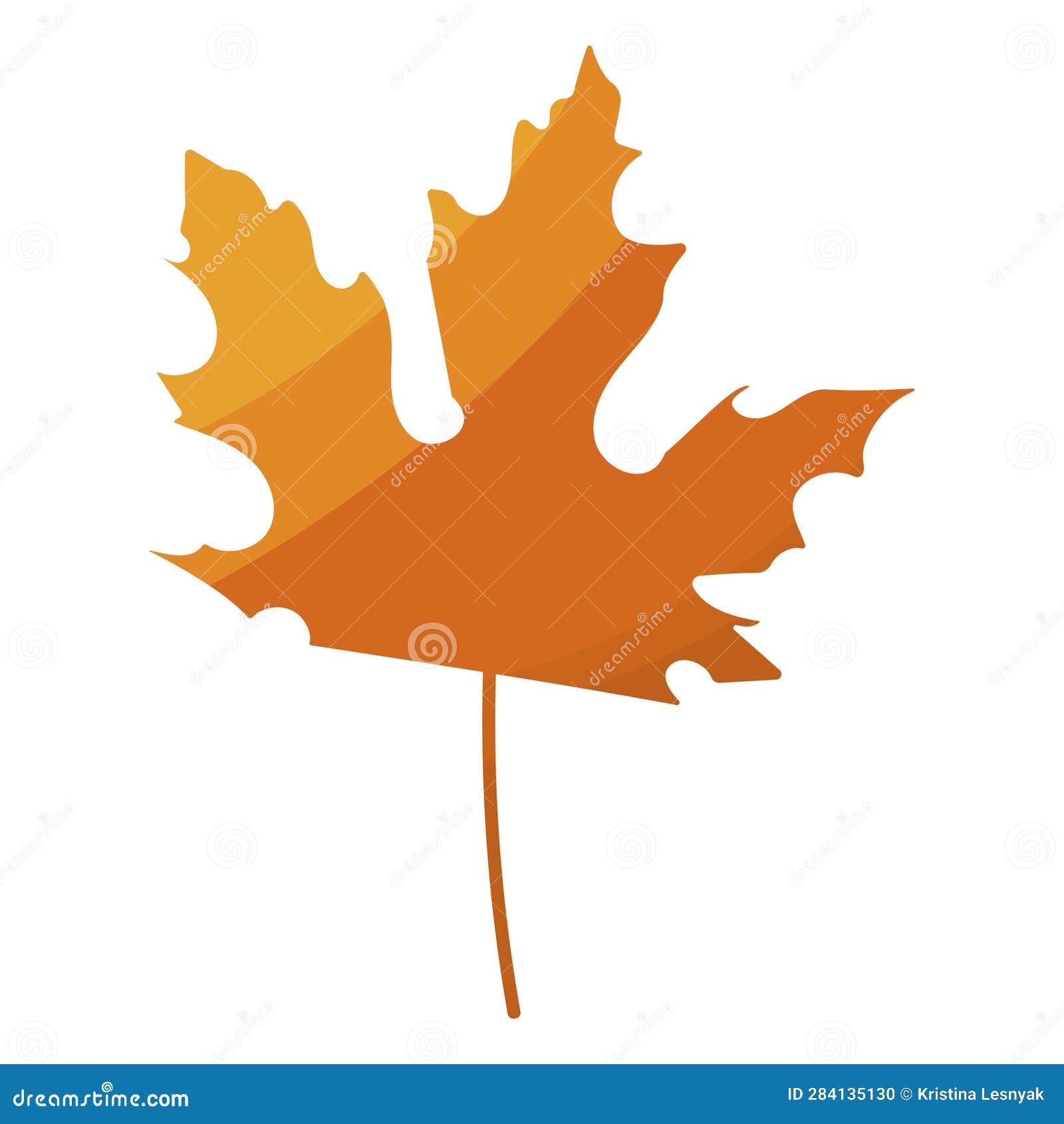 Leaf Foliage Autumn Colored Forest Element Icon Stock Vector