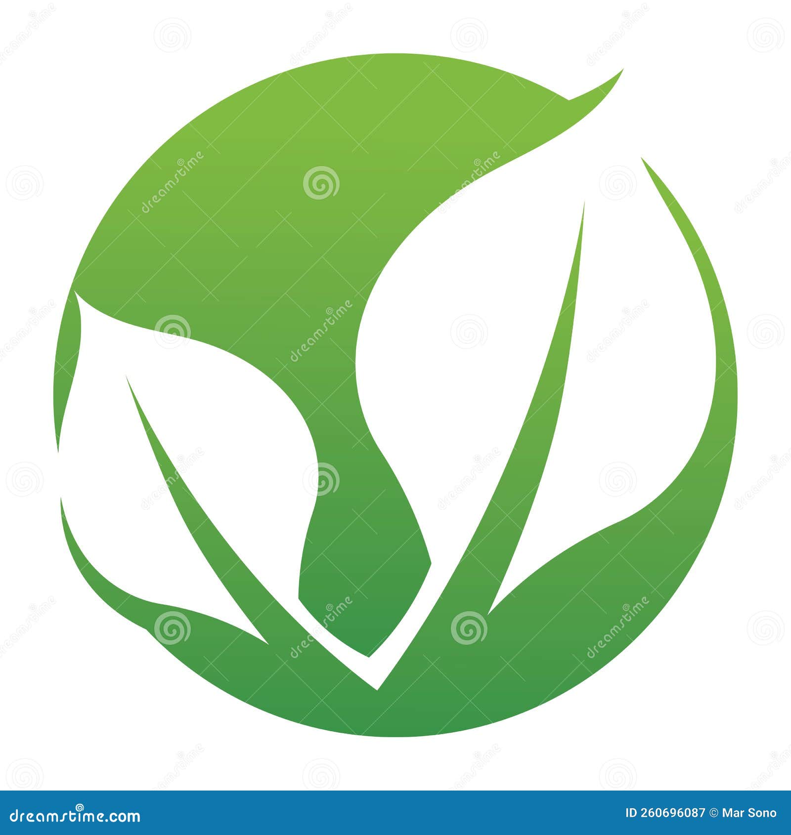 Leaf Green Logo and Symbol Vector Stock Illustration Illustration of