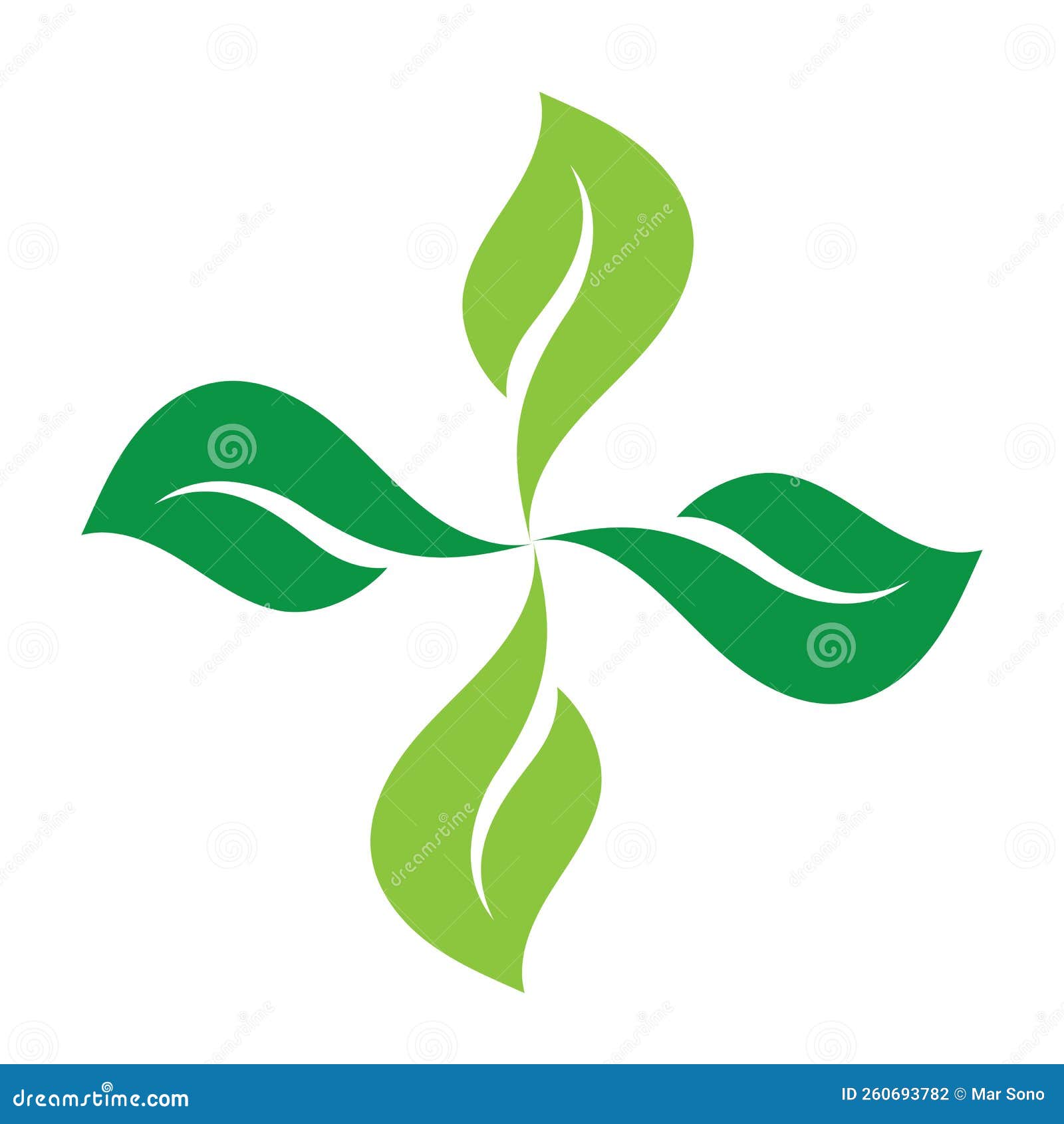 Leaf Green Ornament Design and Symbol Vector Template Stock Vector