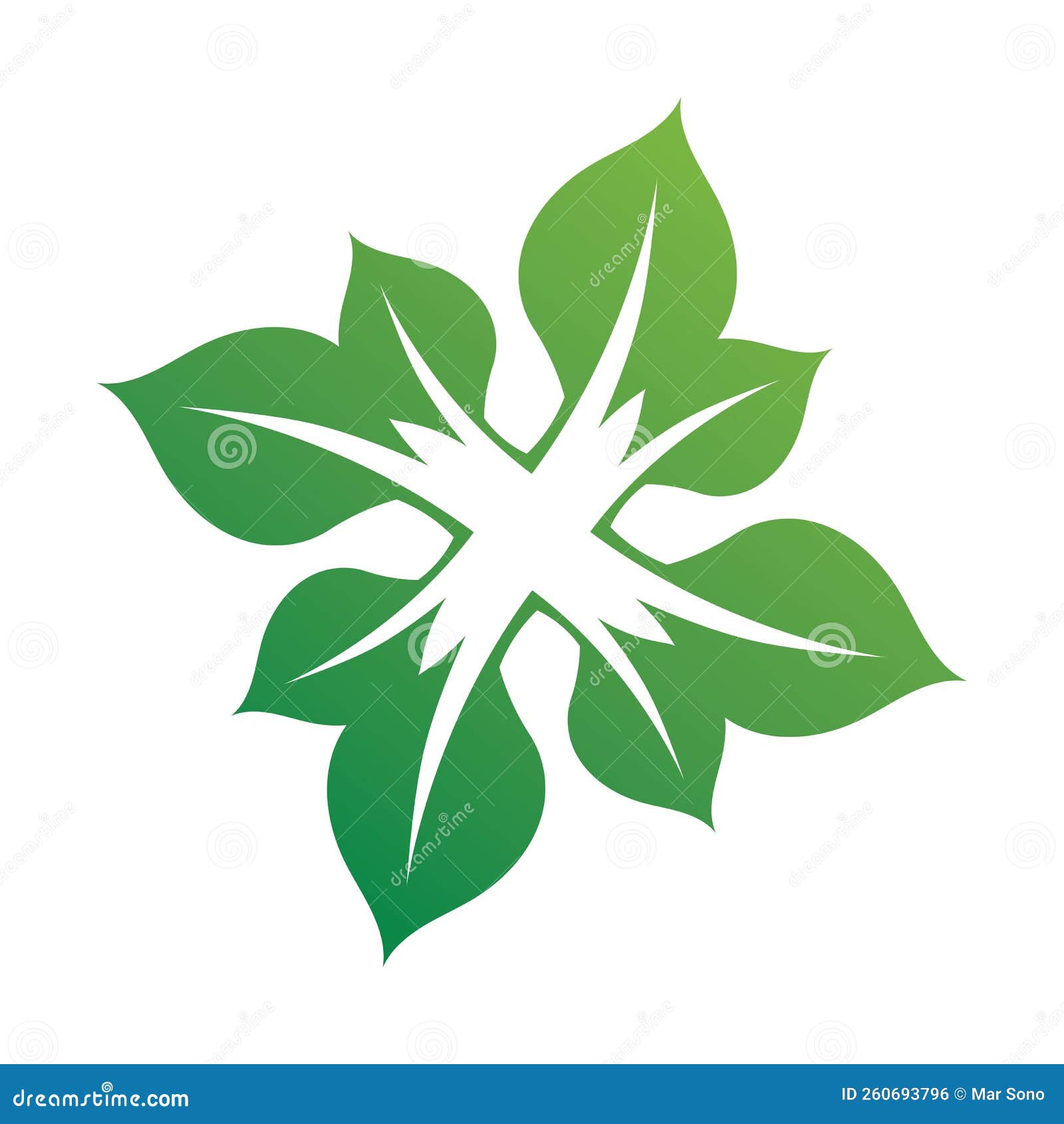 Leaf Green Ornament Design and Symbol Vector Template Stock Vector