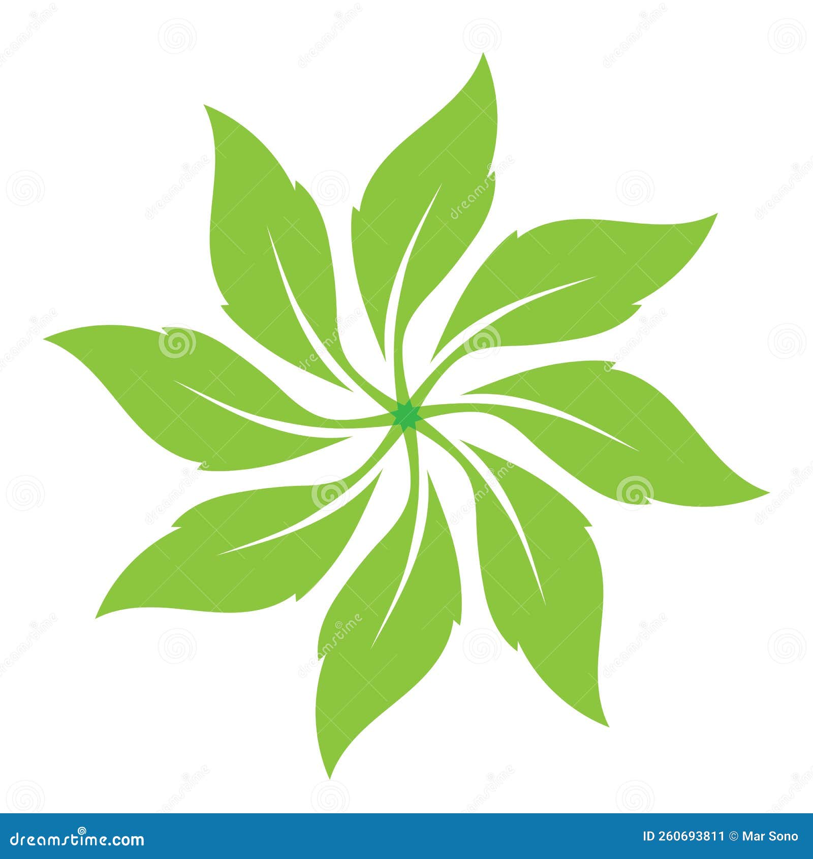 Leaf Green Ornament Design and Symbol Vector Template Stock Vector