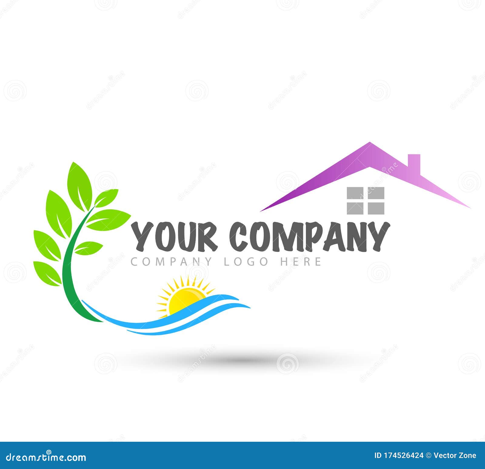 leaf home logo house, real estate, logo, circle building, architecture, home plant nature  icon  .