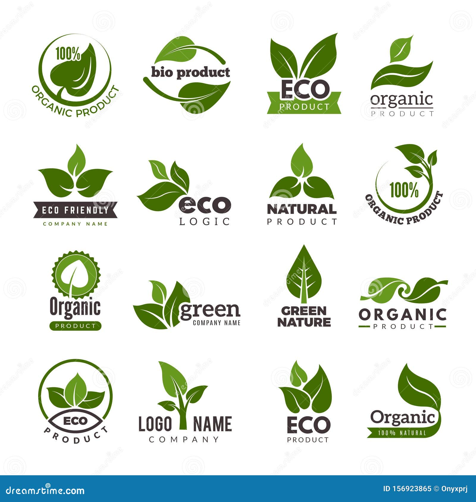 legering støvle største Leaf Logo. Bio Nature Green Eco Vector Symbols Business Logo Template Stock  Vector - Illustration of flora, collection: 156923865