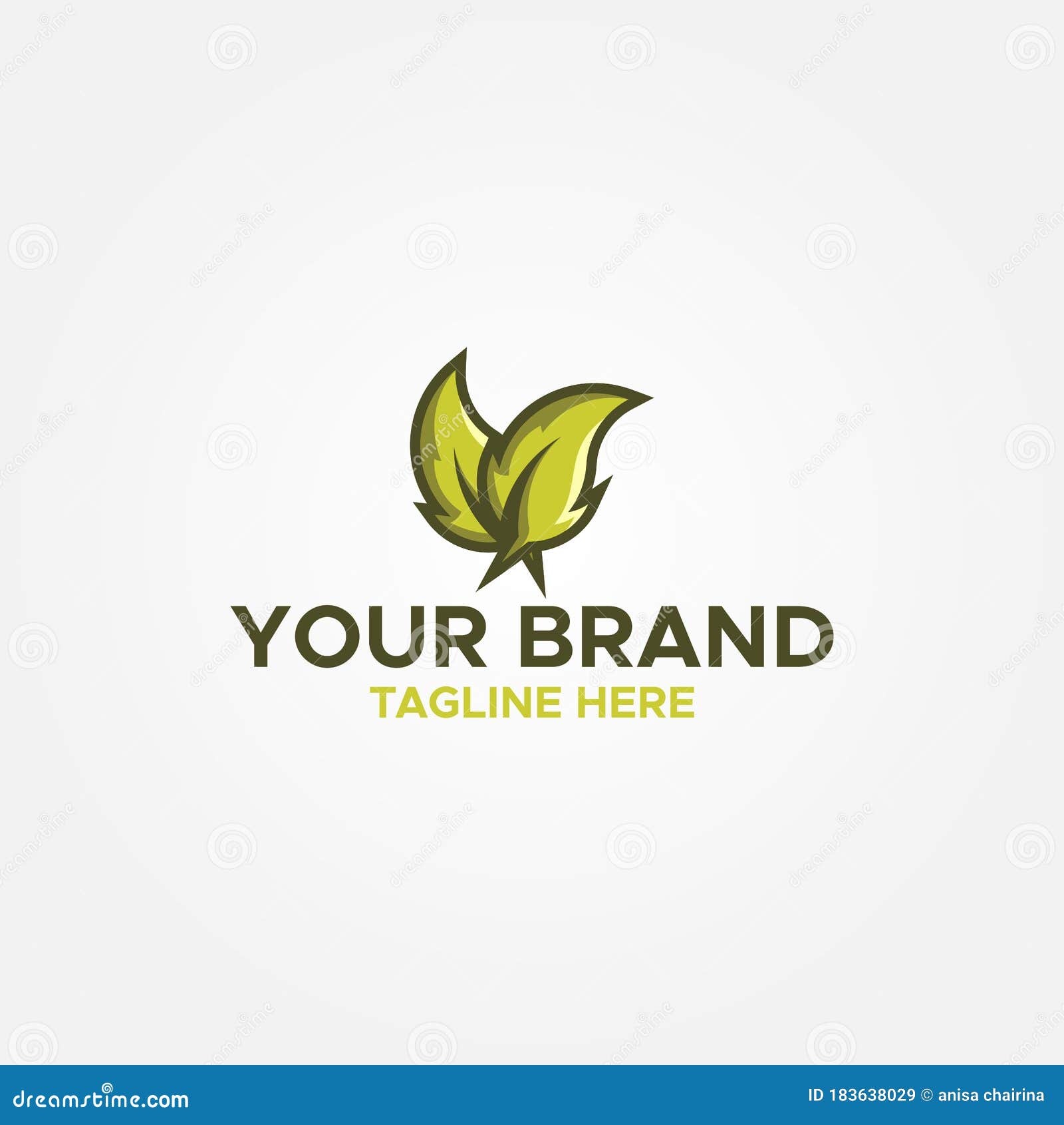 Leaf Logo Brand Vector for Company Stock Vector Illustration of