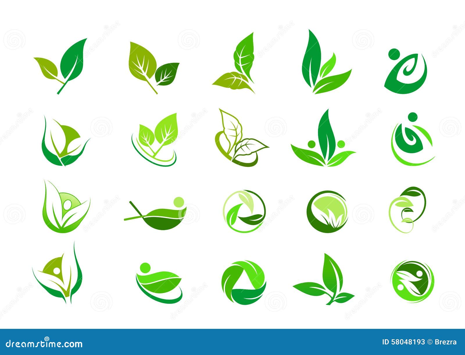 leaf, logo, organic, wellness, people, plant, ecology, nature  icon set