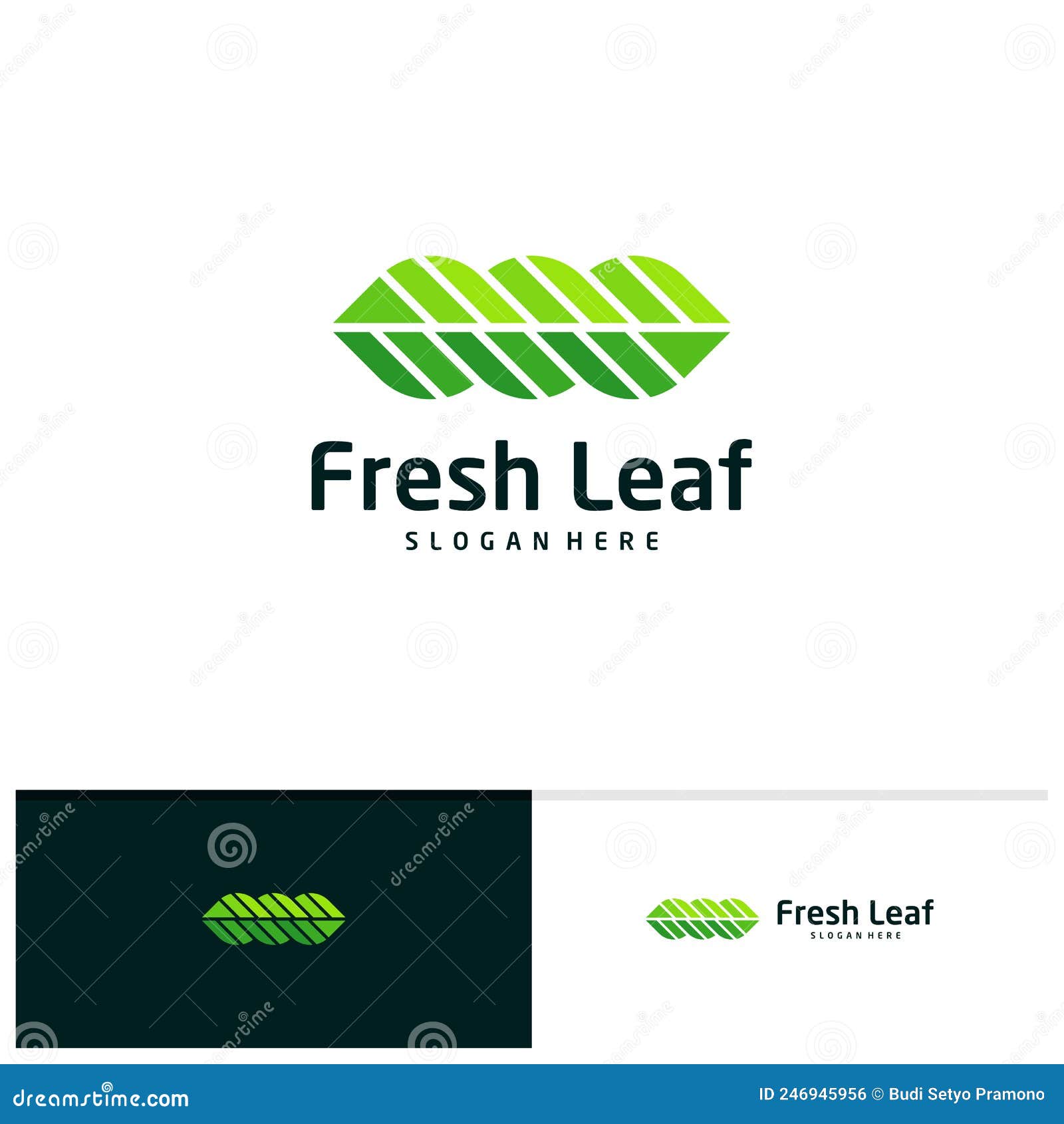 Leaf Logo Vector Template, Creative Leaf Logo Design Concepts Stock