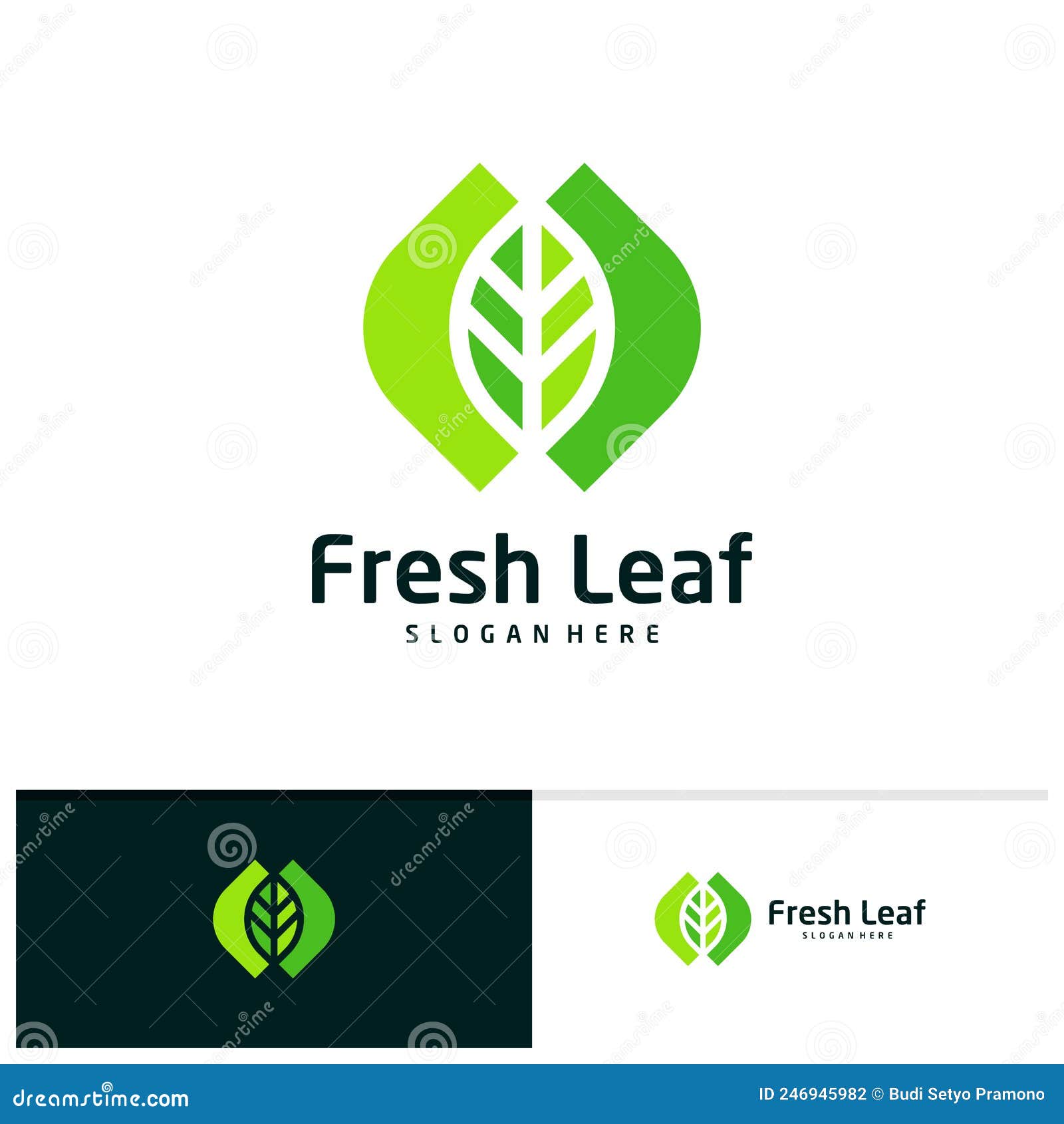 Leaf Logo Vector Template, Creative Leaf Logo Design Concepts Stock