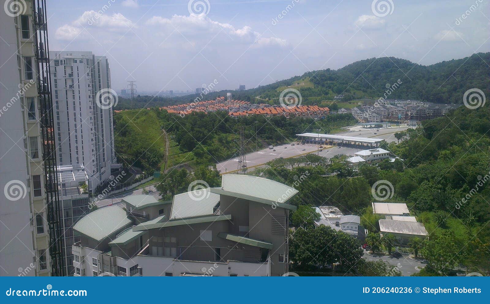 Leafy Rooftops Looking Out Over Kuala Lumpur Stock Photo Image of