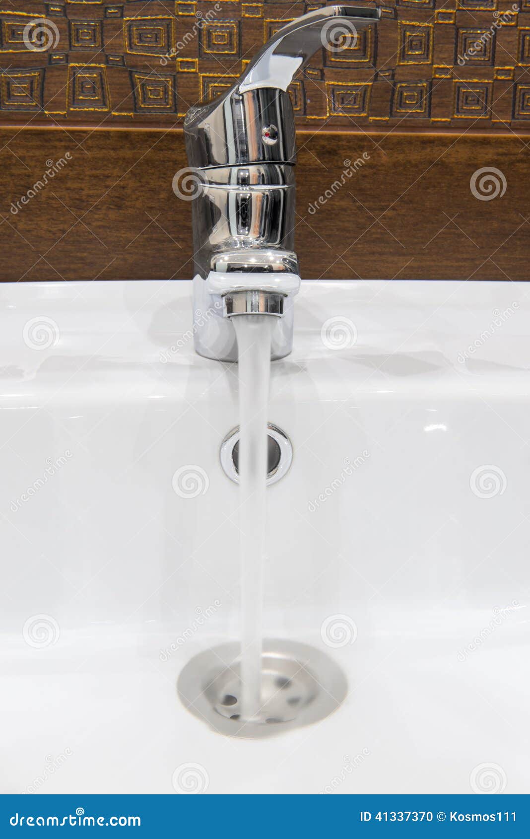 Leaks Water from the Tap into Sewer Stock Photo Image of drop, drinks