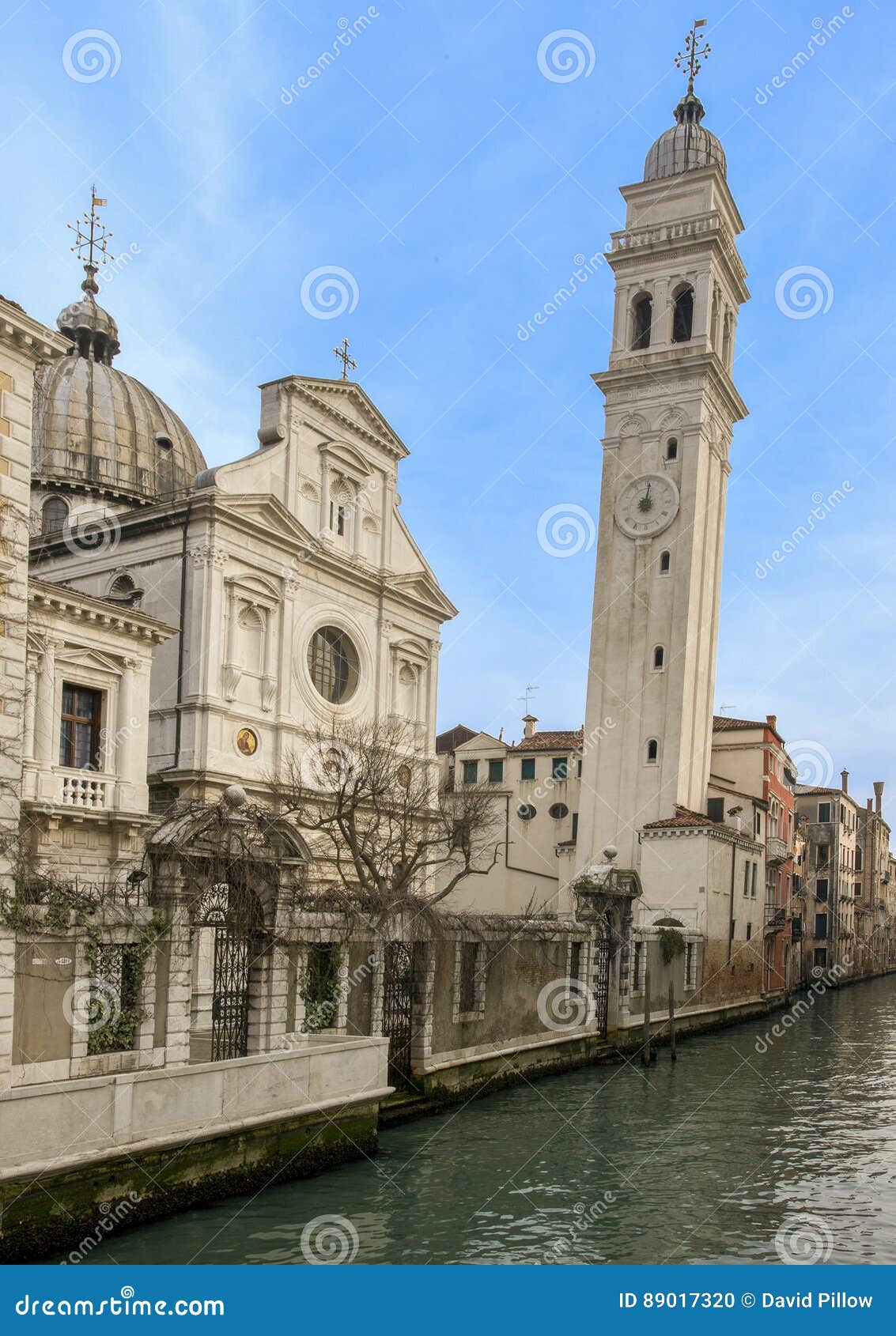 View at bell tower of Church of San Giovanni Elemosinario in Venice, Italy  Stock Photo - Alamy