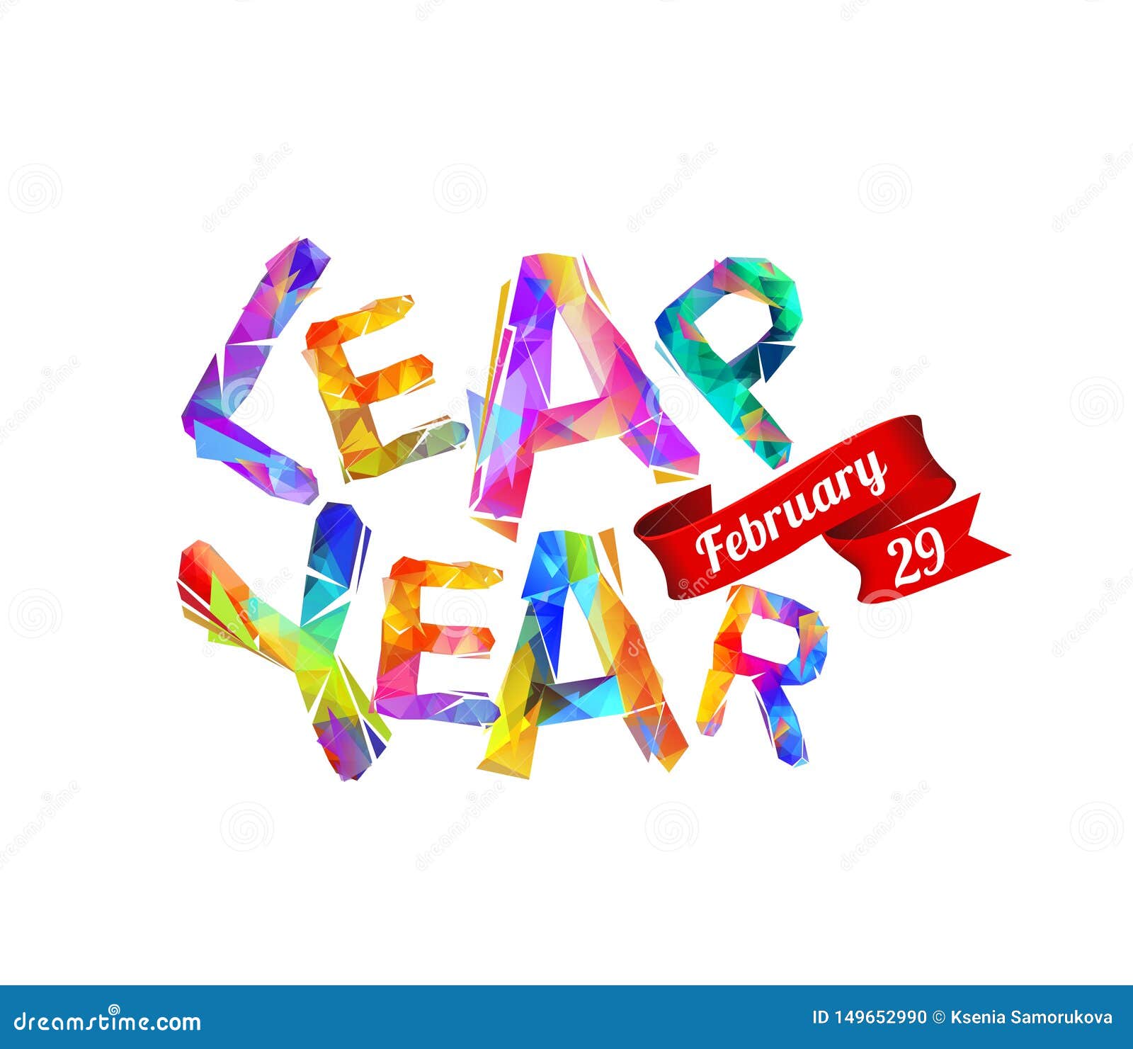 leap year. february 29.  card