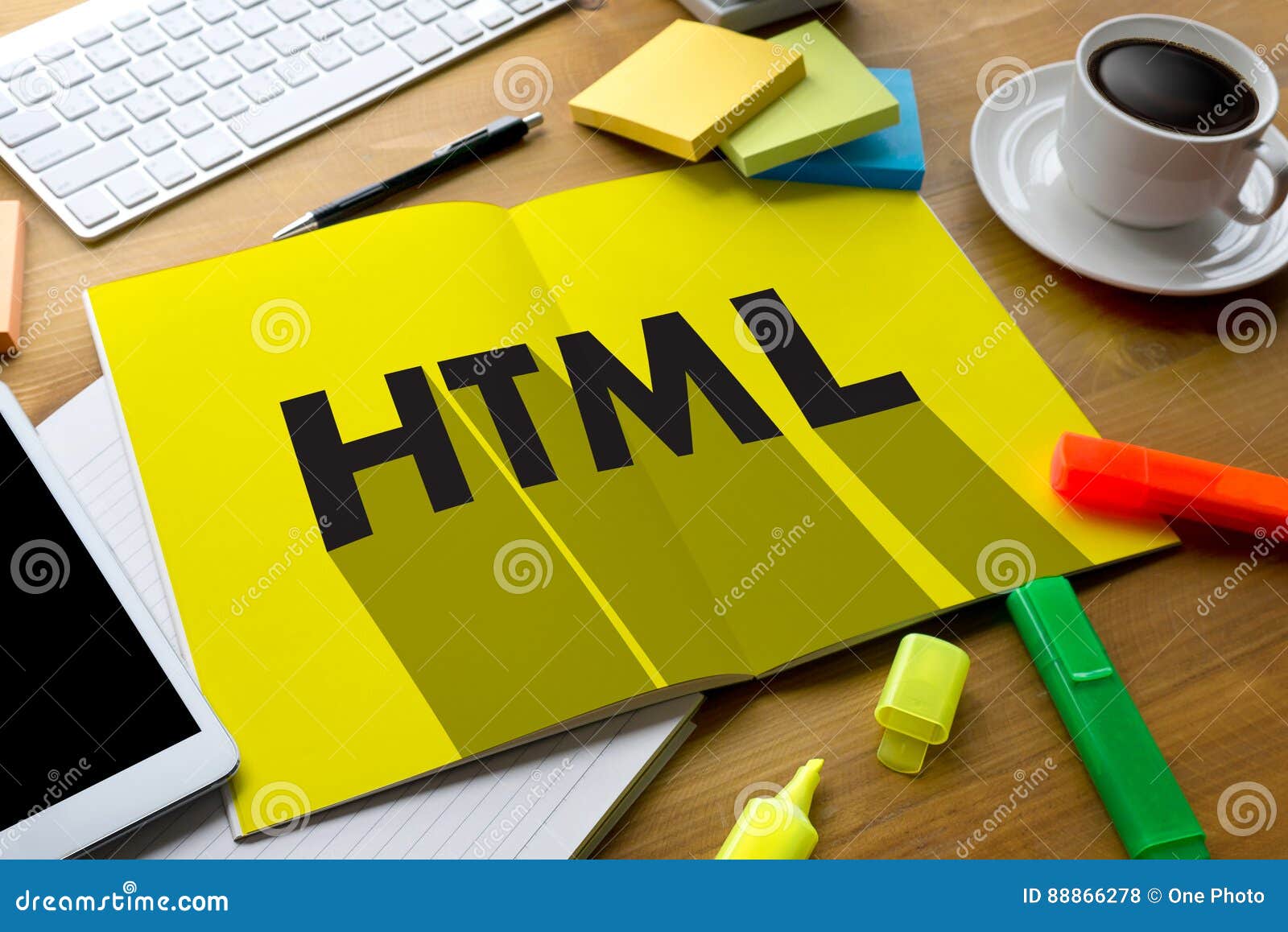 Learn HTML, Web Development and Web Design, Trendy Long Shadow Stock ...