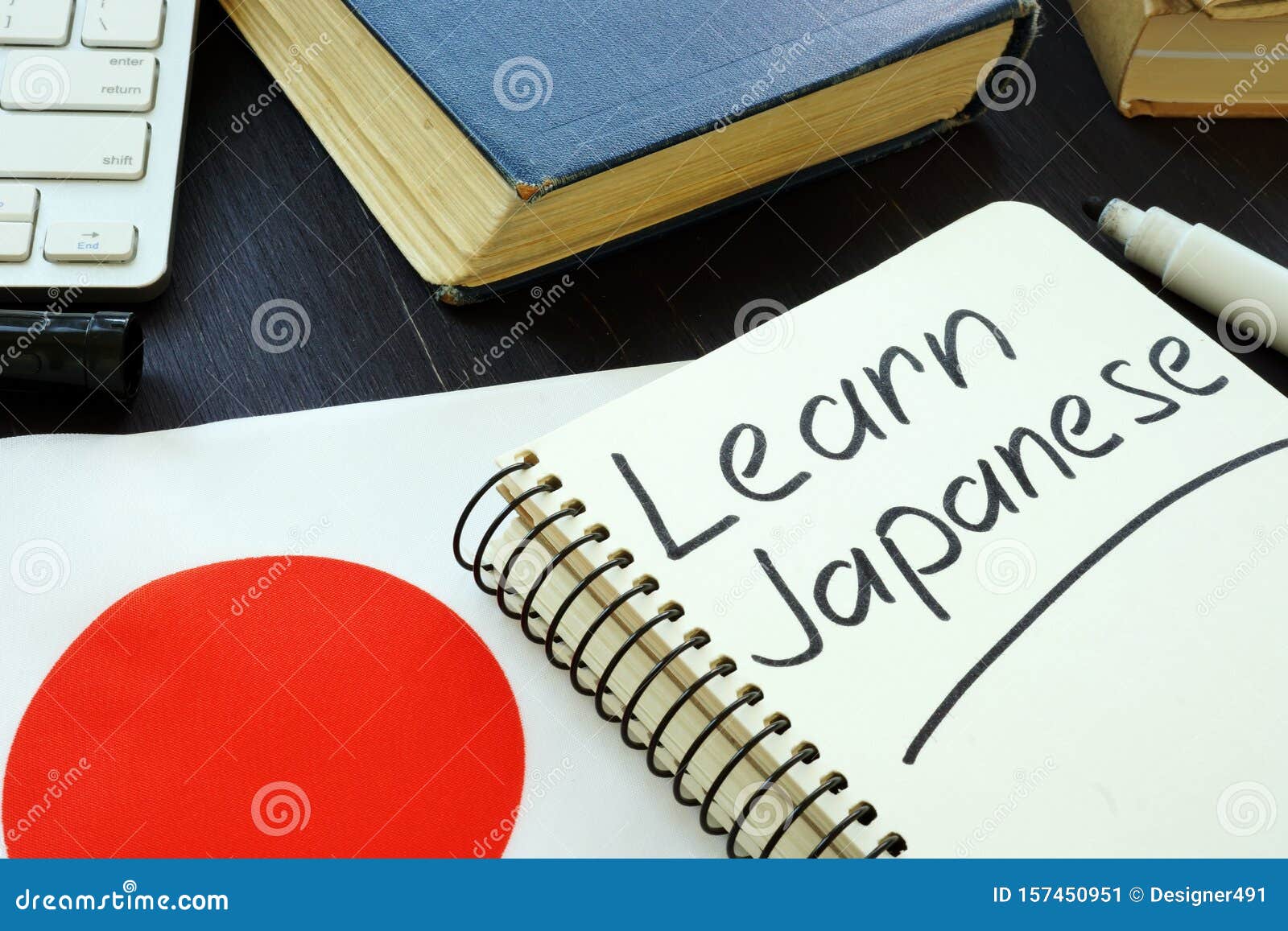 learn japanese handwritten in the notebook