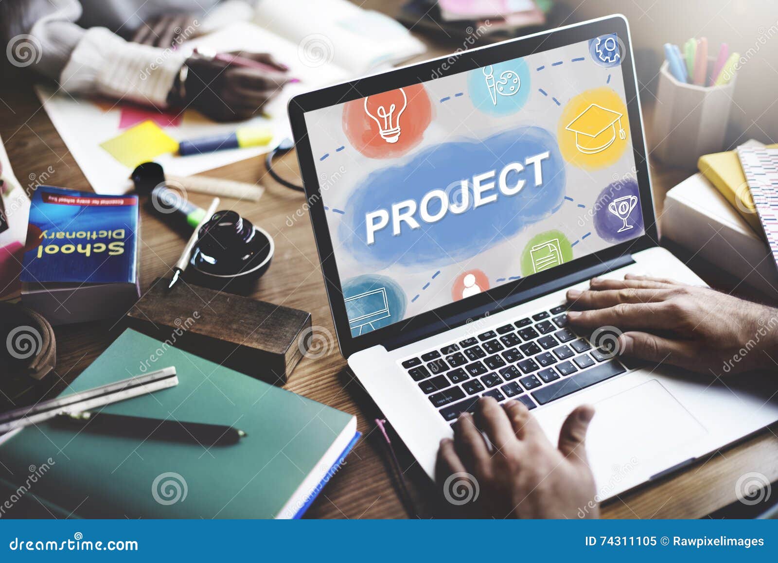 Learn and Lead Research Knowledge Graphic Concept Stock Image Image