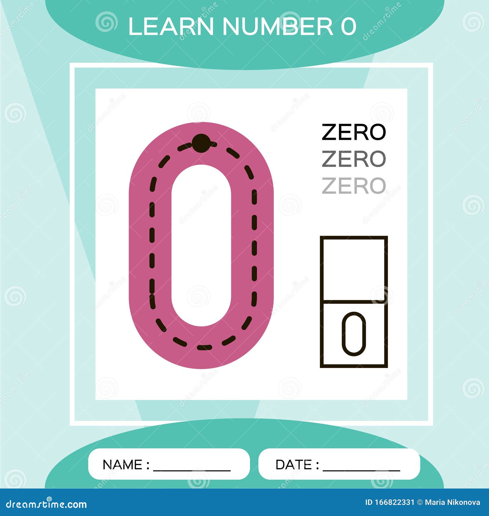 Learn Number 19. Zero . Children Educational Game. Kids Learning