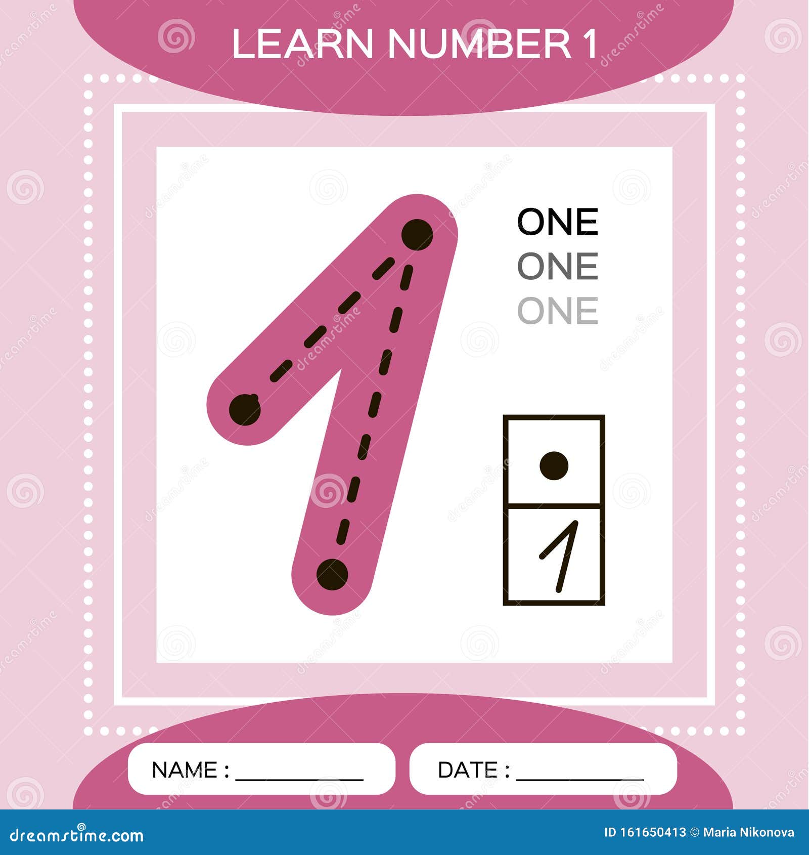 Learn Numbers 1. One . Children Educational Game. Kids Learning