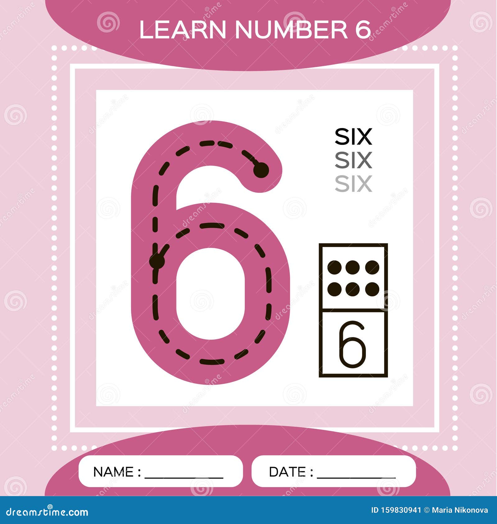 Learn Numbers 23. Six . Children Educational Game. Kids Learning