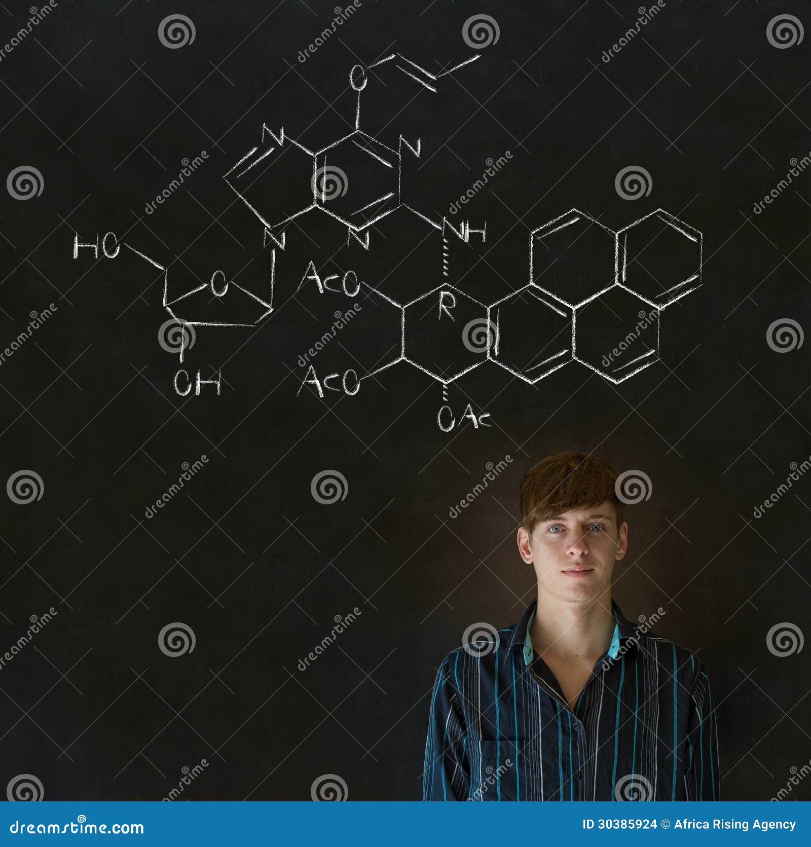 Learn Science Or Chemistry Teacher With Chalk Background Stock Images