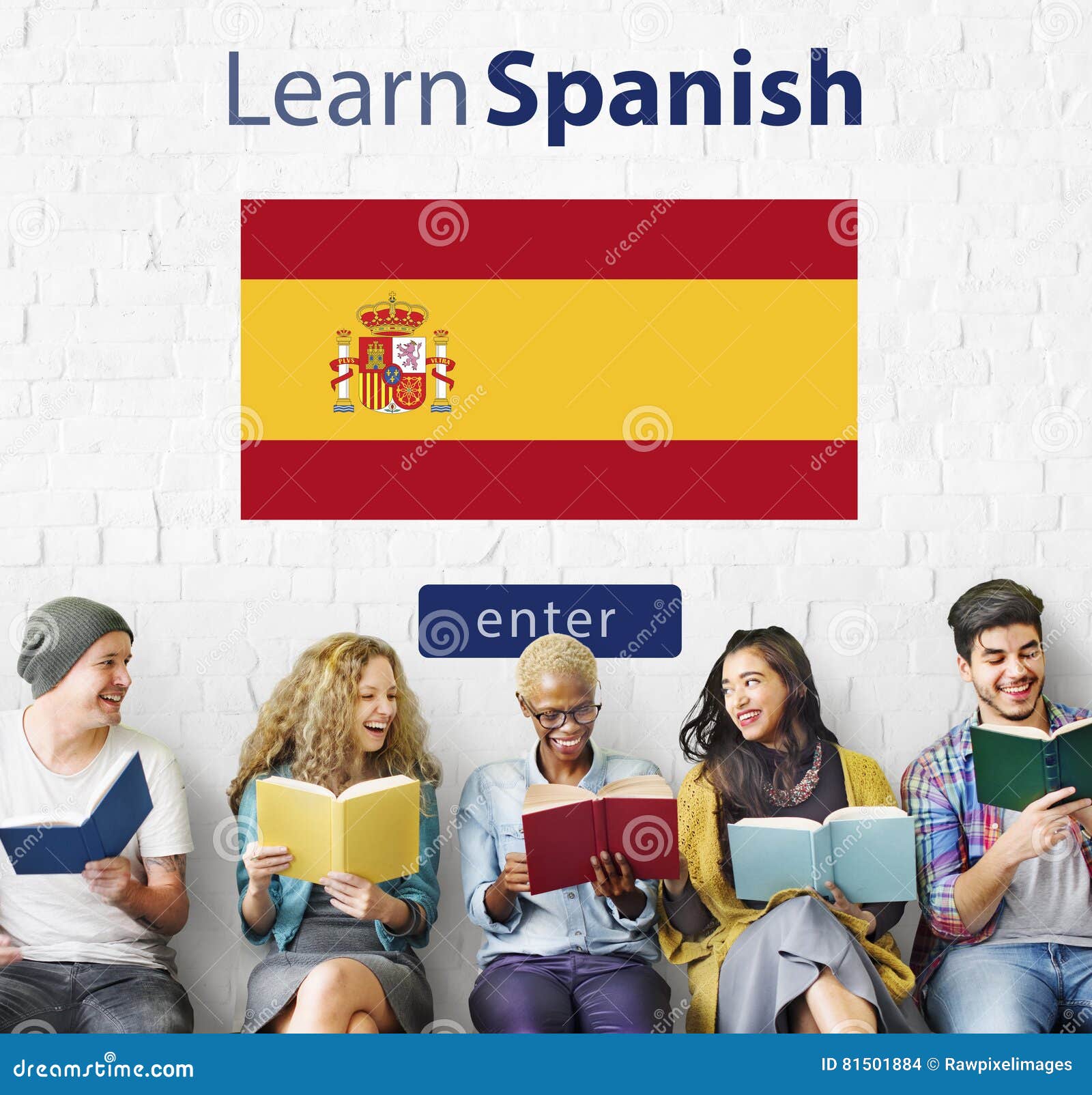 Learn Spanish Language Online Education Concept Stock Photo Image Of