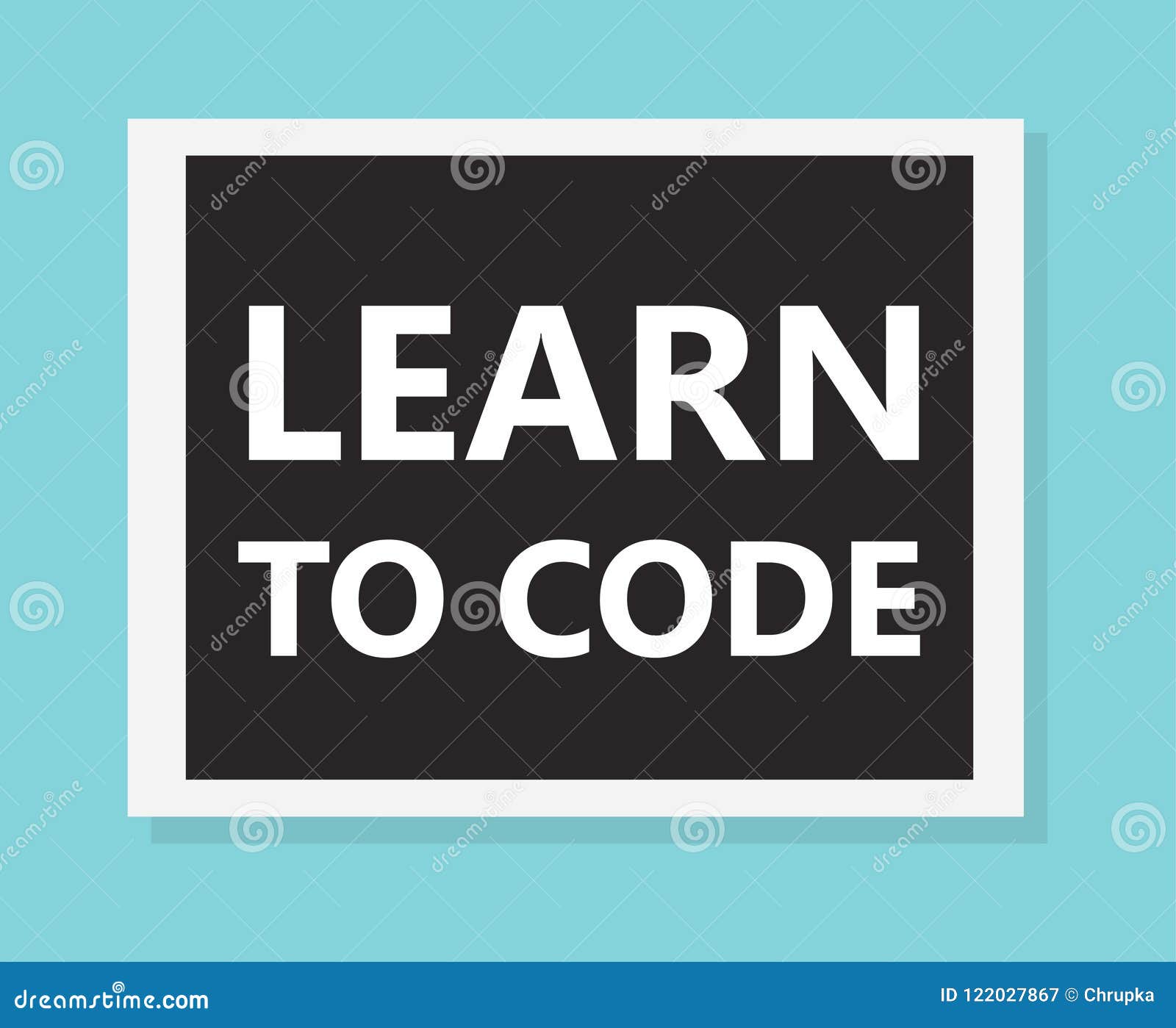 Learn to code concept stock vector. Illustration of vector - 122027867
