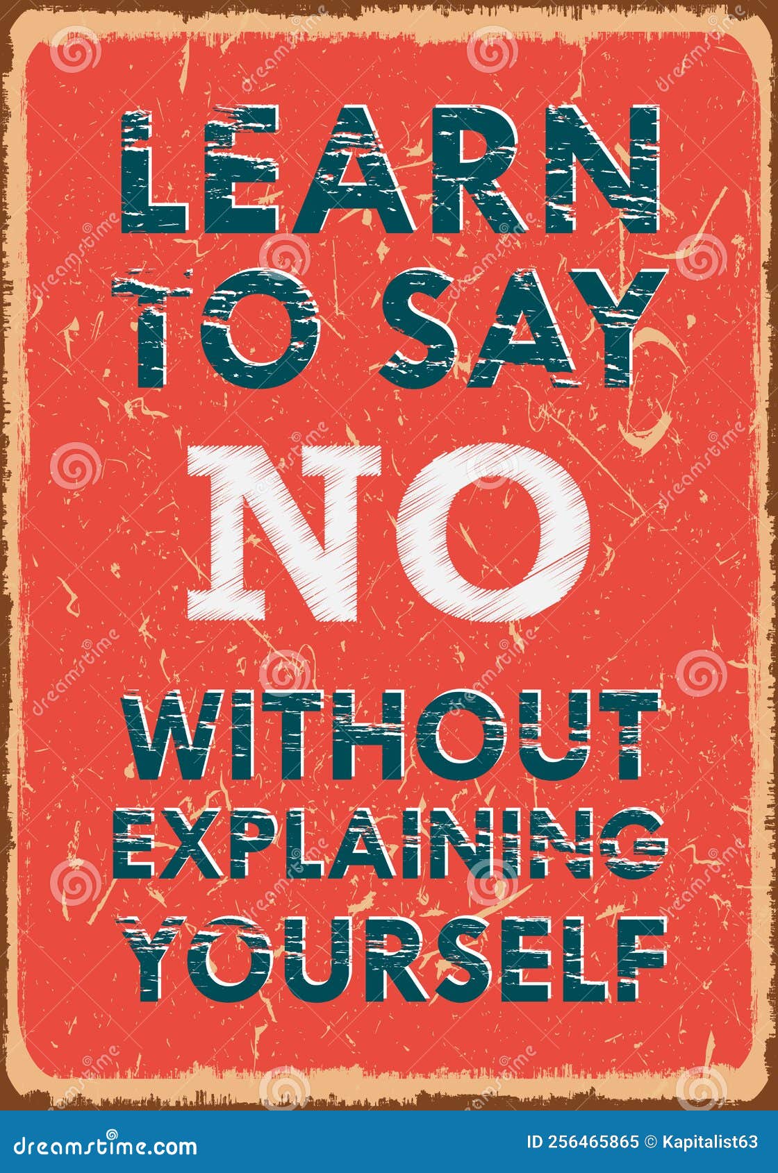Learn To Say No without Explaining Yourself Inspiring Quote Vector