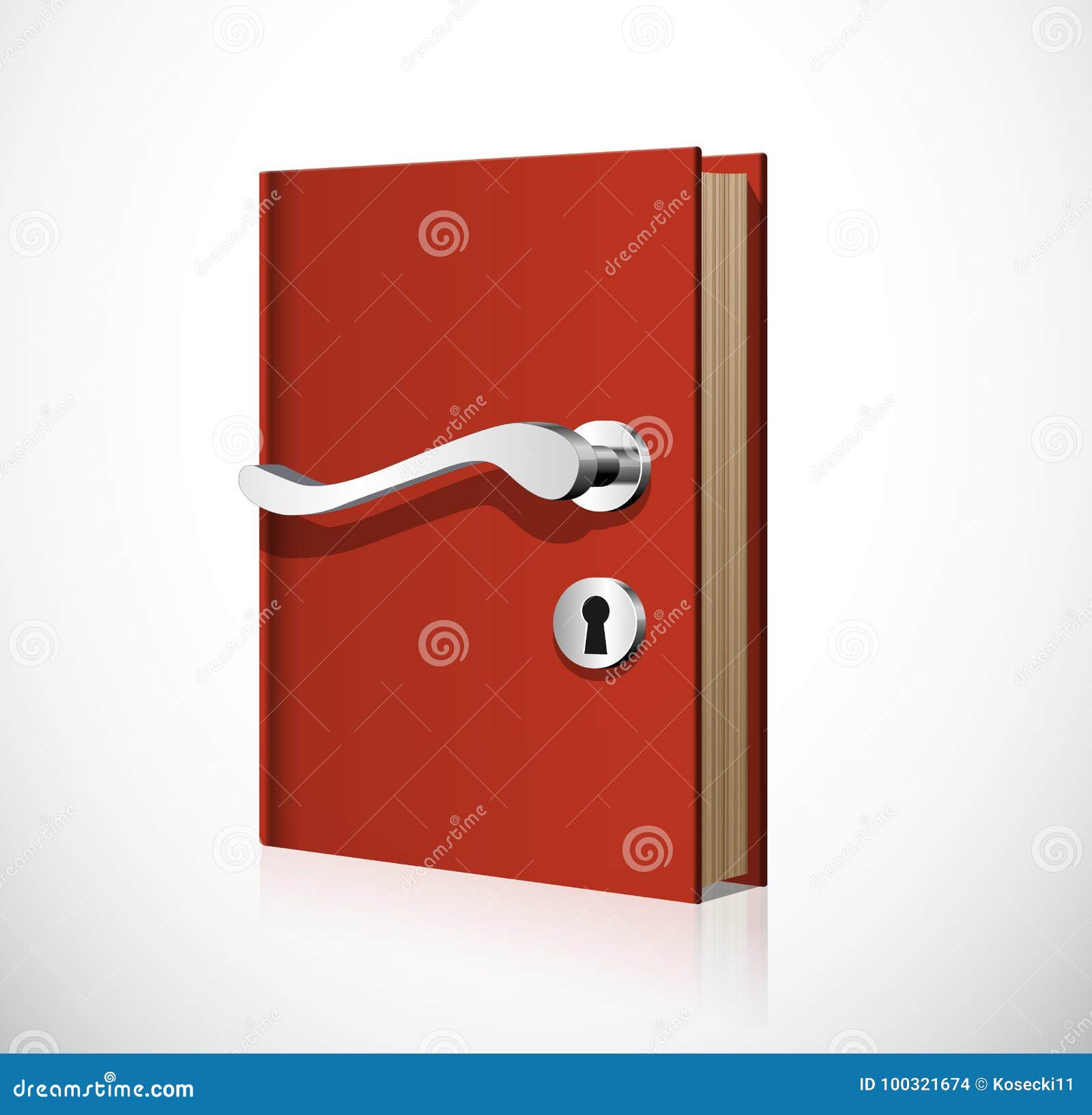 learning concept - book as door to knowledge