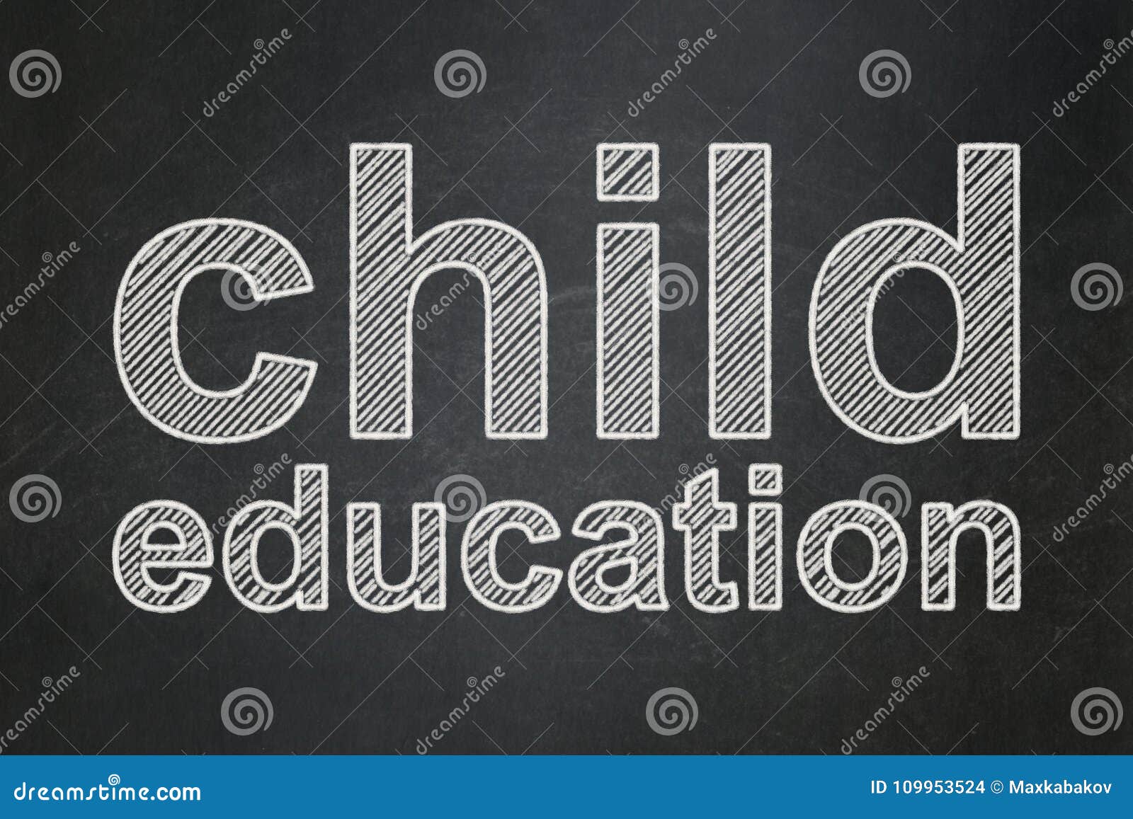 Learning Concept Child Education on Chalkboard Background Stock Photo