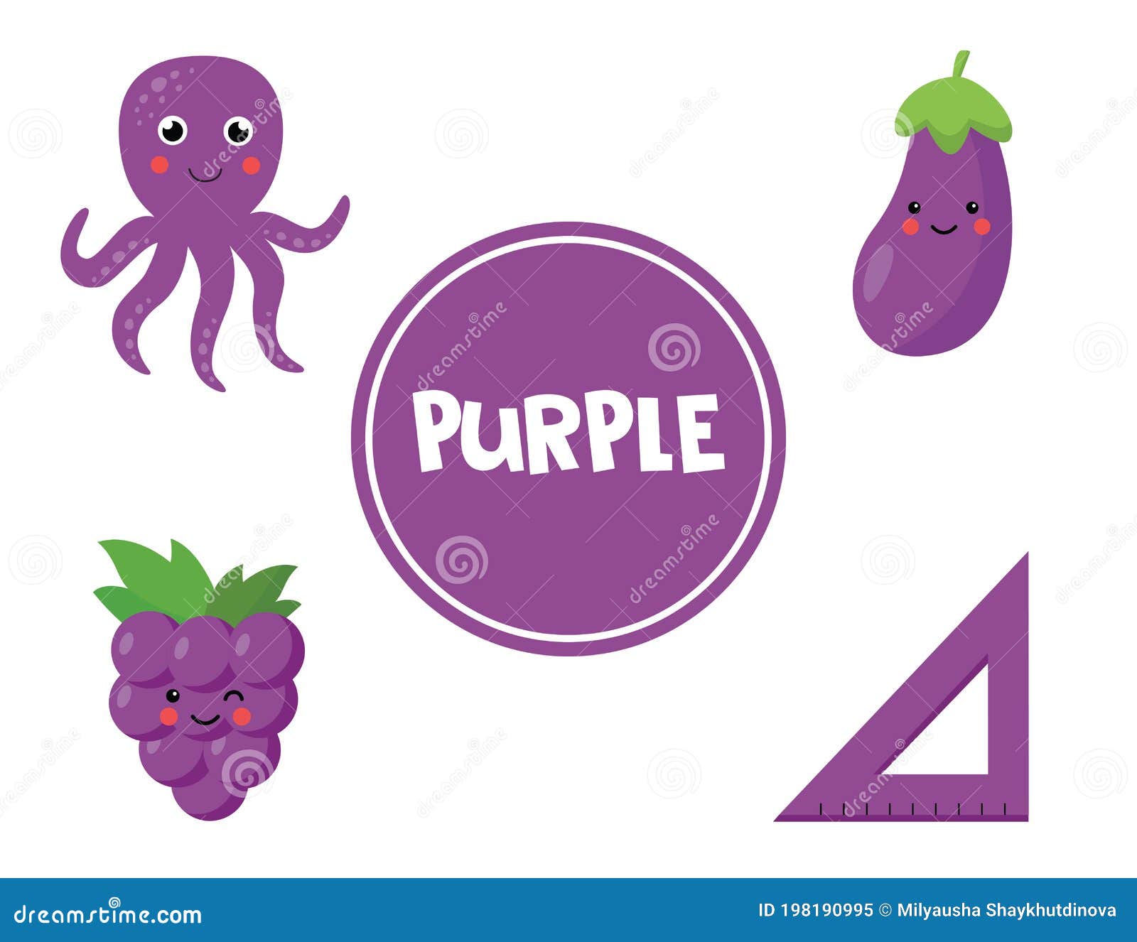 Things that are purple Learning Colors for Kids