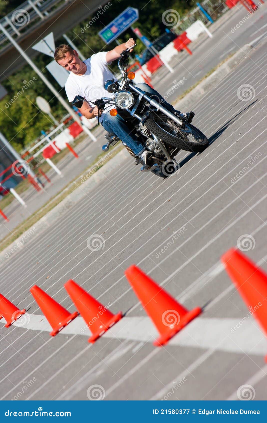 Learning To Drive a Motorcycle Stock Image - Image of freedom, chopper