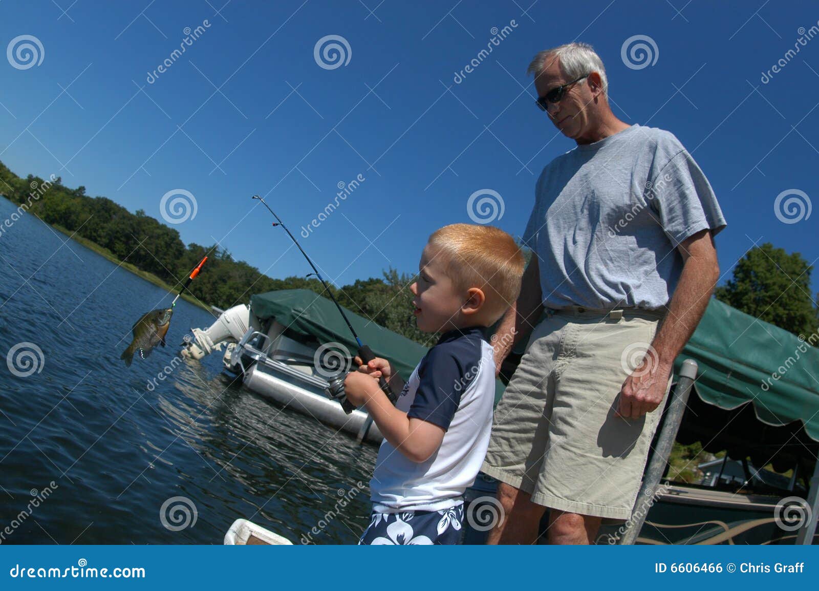 Learning To Fish stock photo. Image of camp, active, dock 6606466