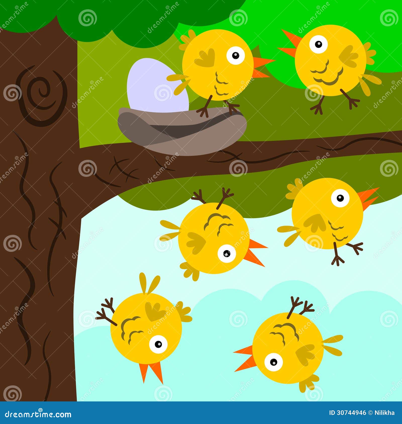 Learning to fly stock illustration. Illustration of active - 30744946