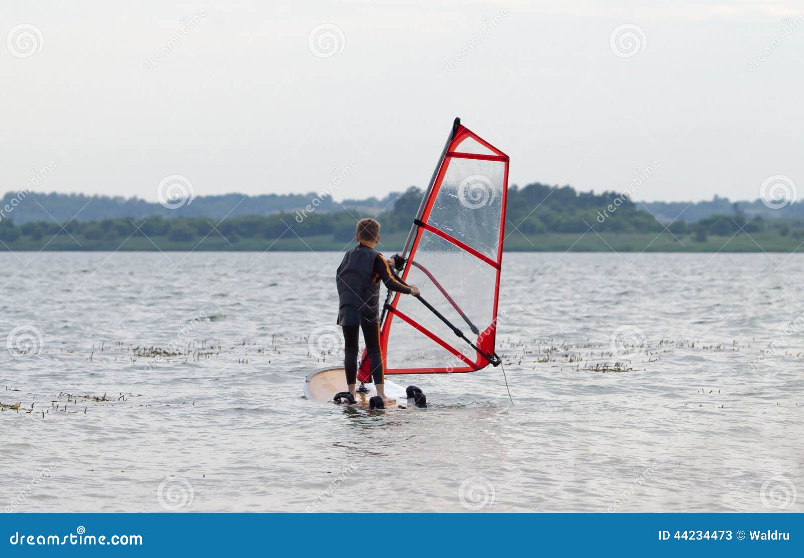 Learning to windsurf stock image. Image of lifestyles 44234473