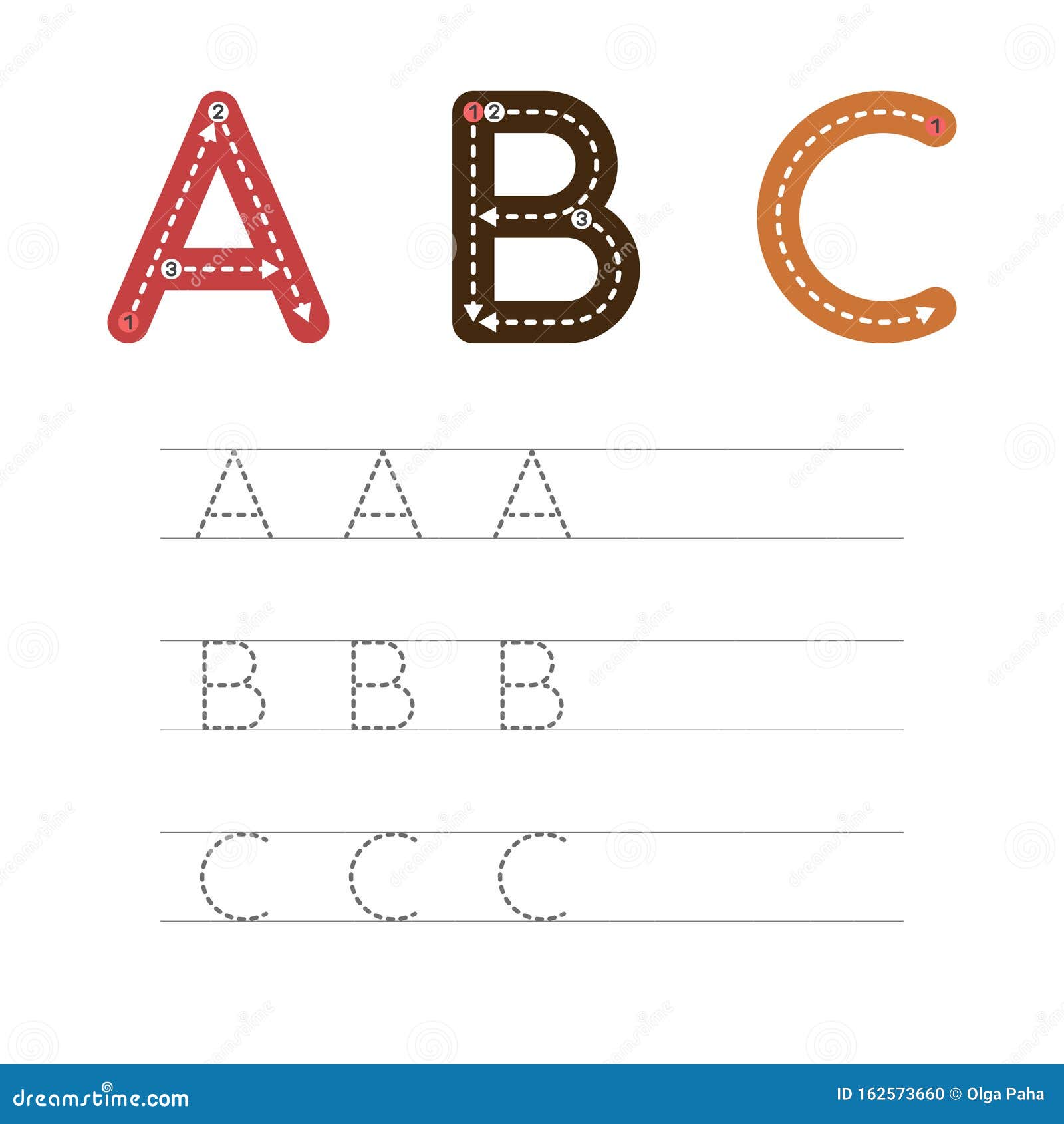 Learn To Write Letters ABC 16 Stock Vector - Illustration of