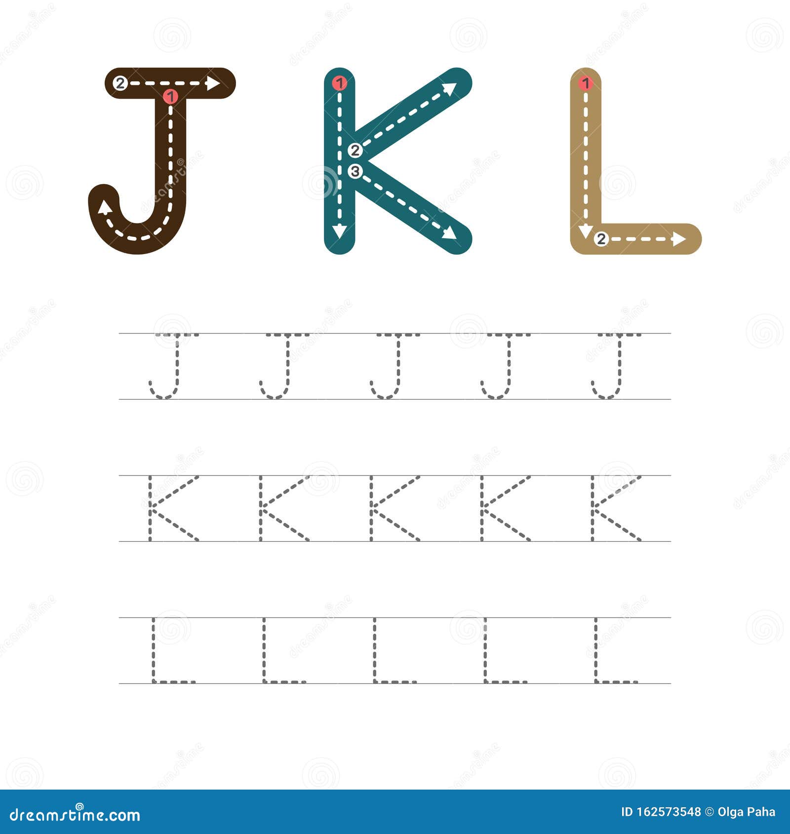 Learn To Write Letters Jkl Stock Vector Illustration Of Letter