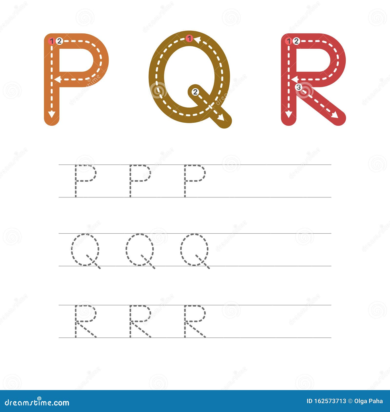 Learn To Write Letters PQA 2 Stock Vector  Illustration of english