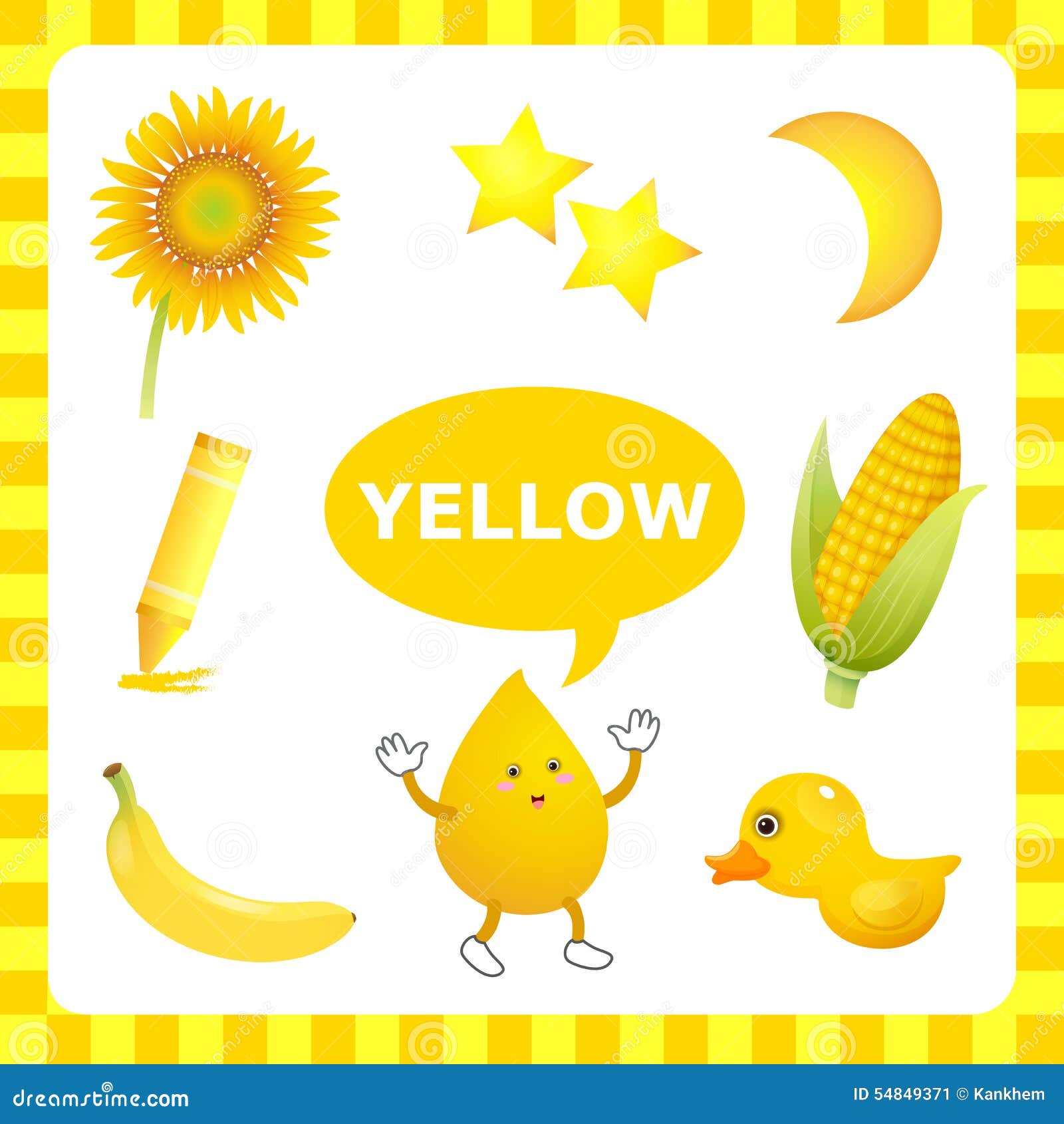 Learning Yellow Color Stock Vector - Image: 54849371