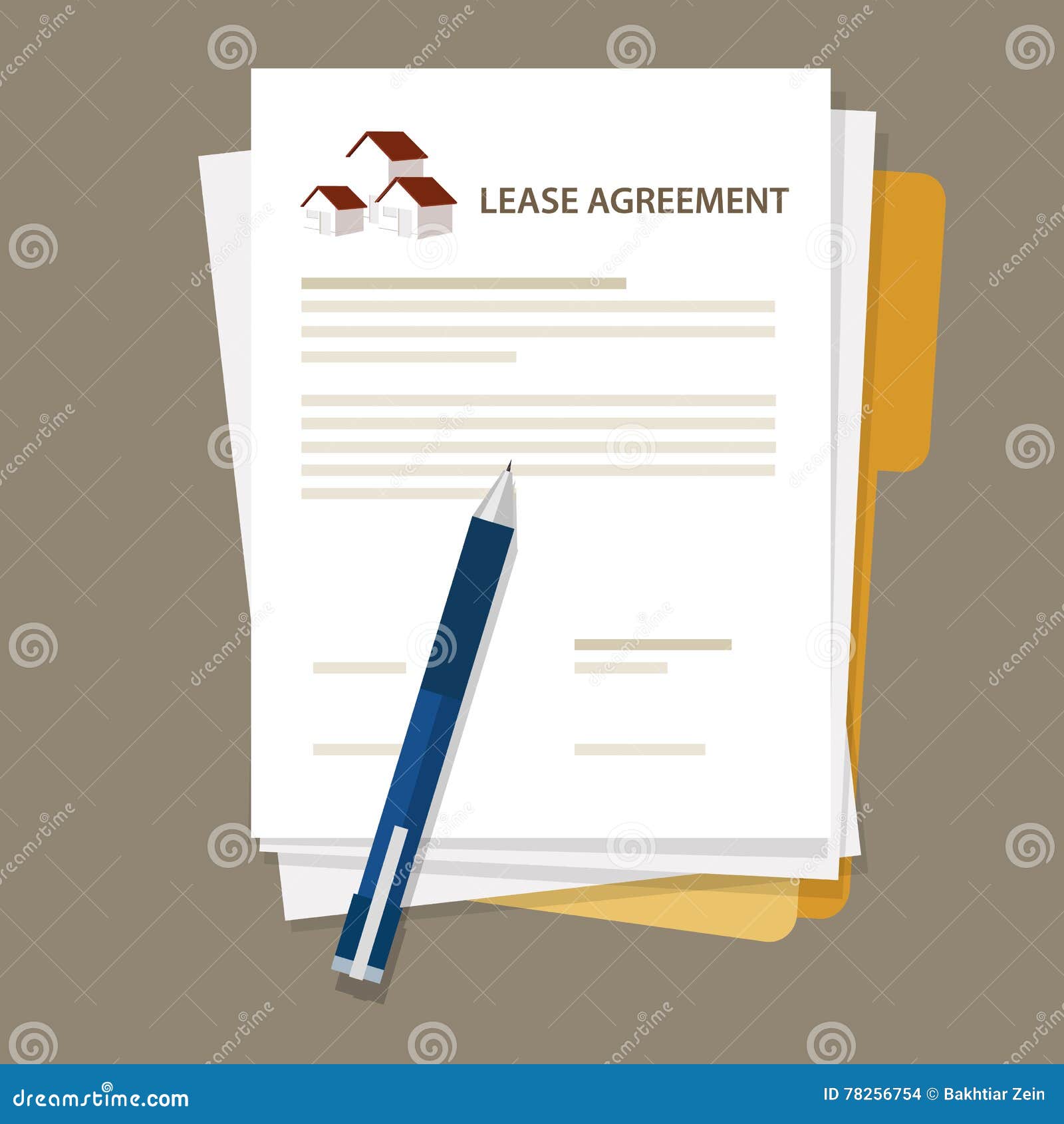 lease agreement property house document paper pen