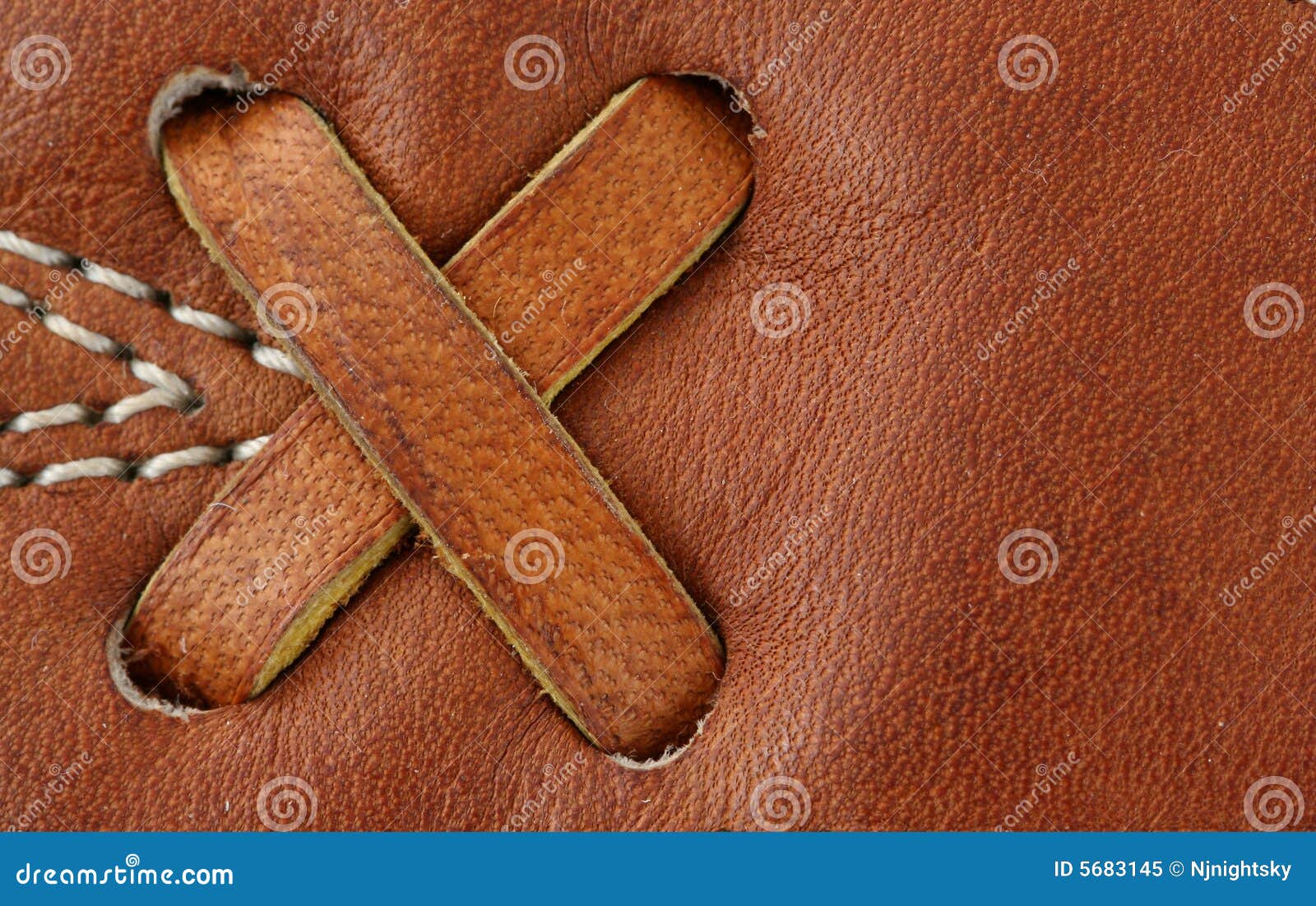 Leather Baseball Glove Macro Background Stock Image Image of close