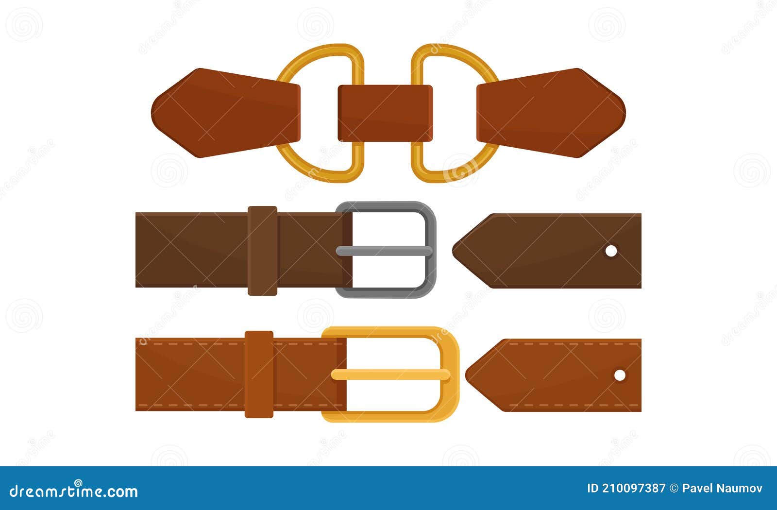 Leather Belt with Buckle or Clasp As Band or Strap Worn Around the ...