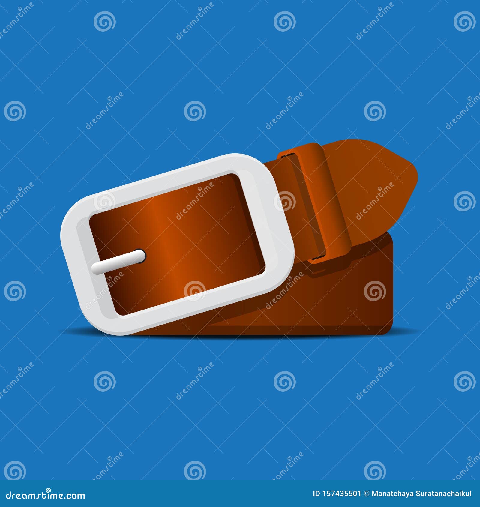 Leather Belt Vector Illustration. Stock Illustration Illustration of