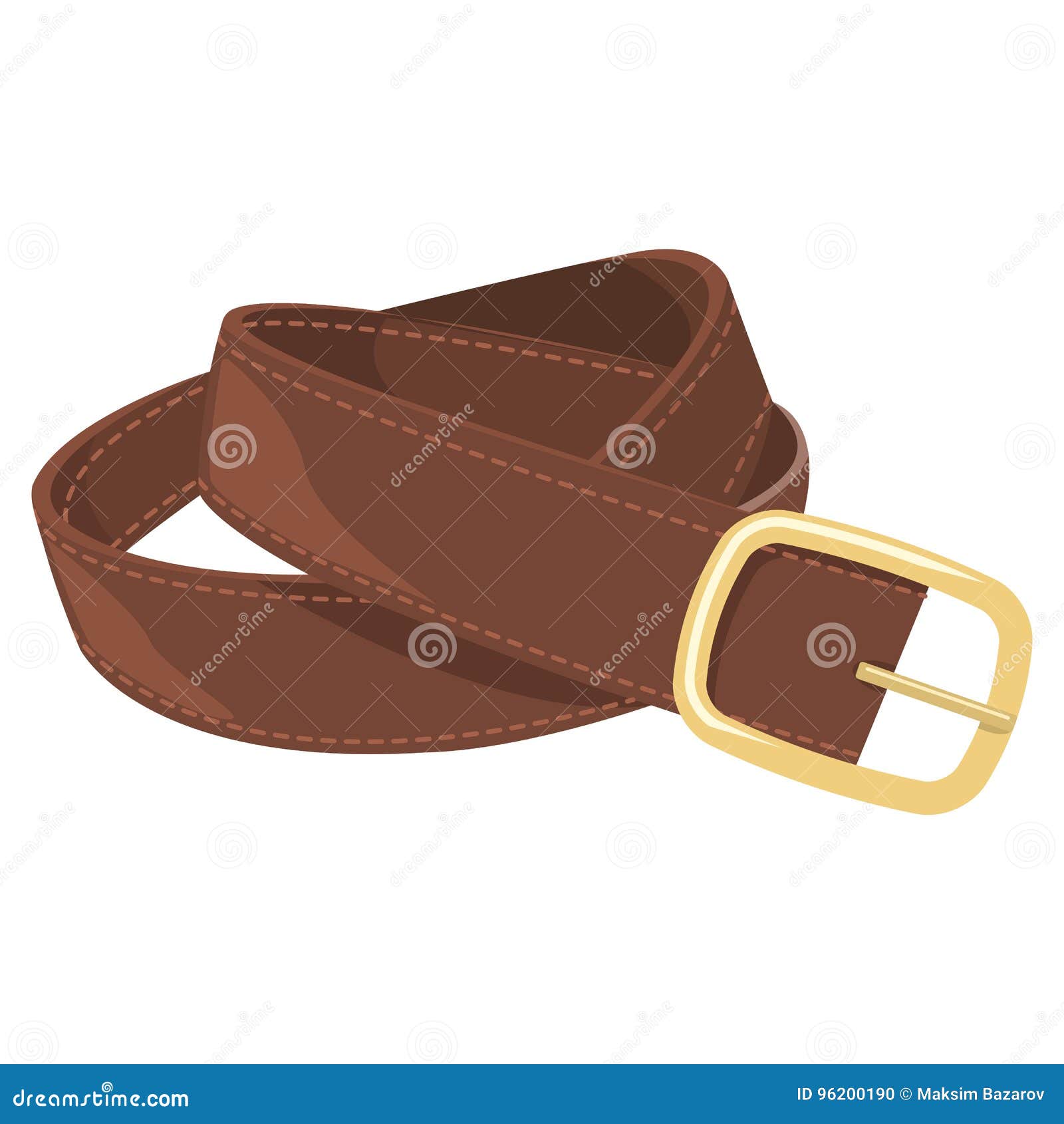 Leather Belt Vector Illustration Stock Vector Illustration of clip