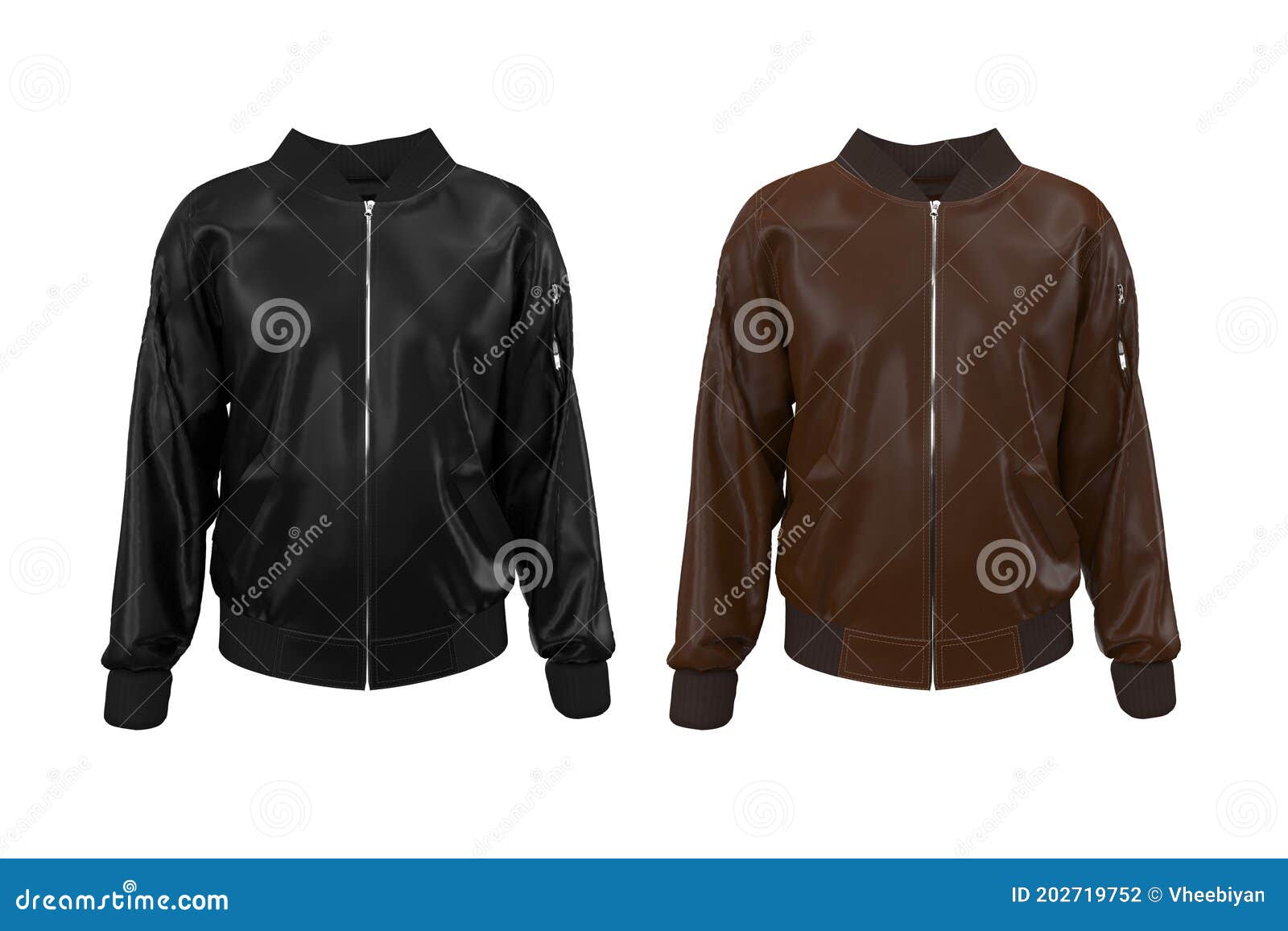 Download Leather Bomber Jacket Mockup Design. Stock Illustration - Illustration of plain, clipping: 202719752
