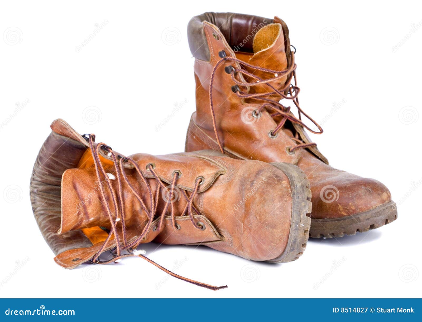 Leather boots stock image. Image of worn, footwear, dirty - 8514827