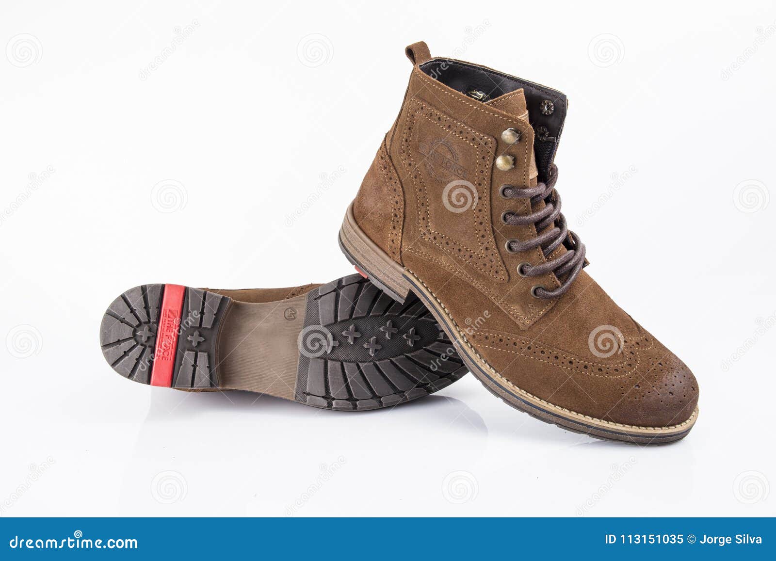 Leather Boots. the Force, Portuguese Company, Isolated on White ...