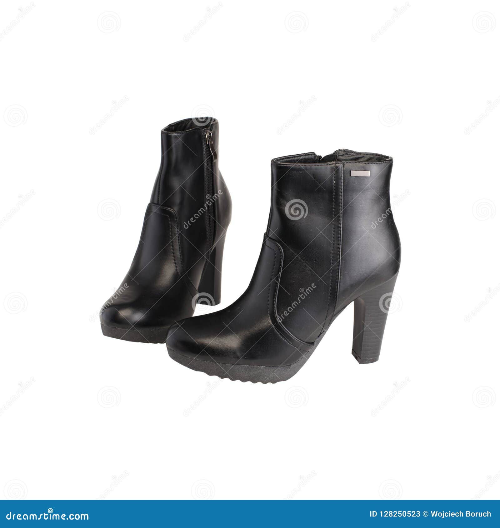 Leather boots for women stock image. Image of walk, isolated - 128250523