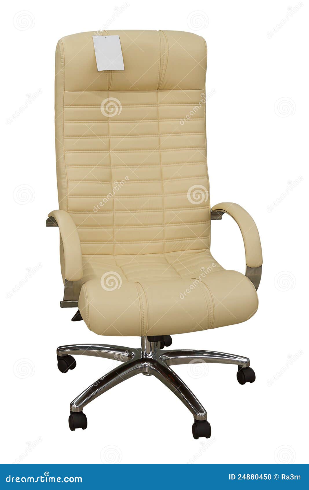 Leather chair stock photo. Image of single, beige, executive - 24880450