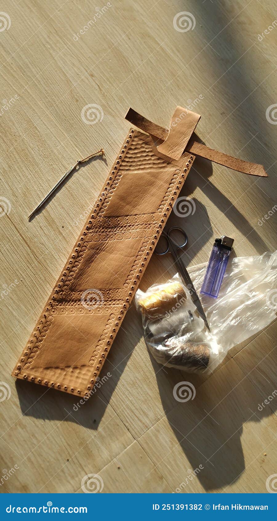 Leather Craft hand made stock photo. Image of brown 251391382