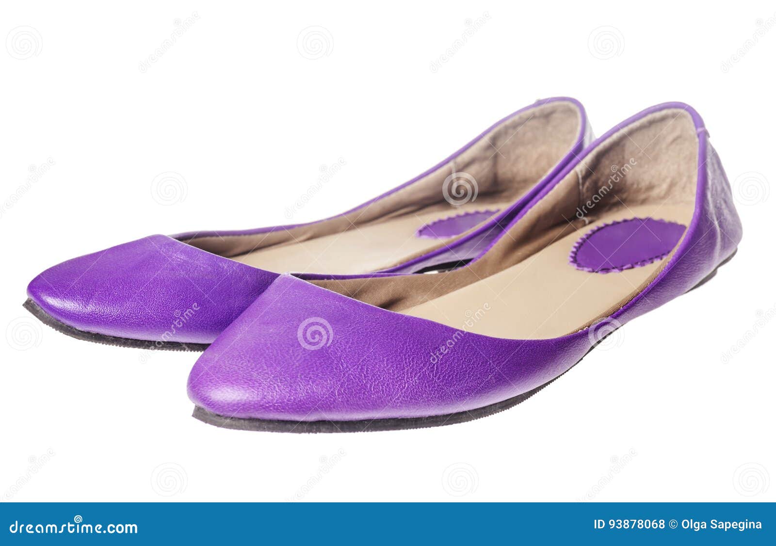 Leather flat shoes stock photo. Image of flats, elegance - 93878068
